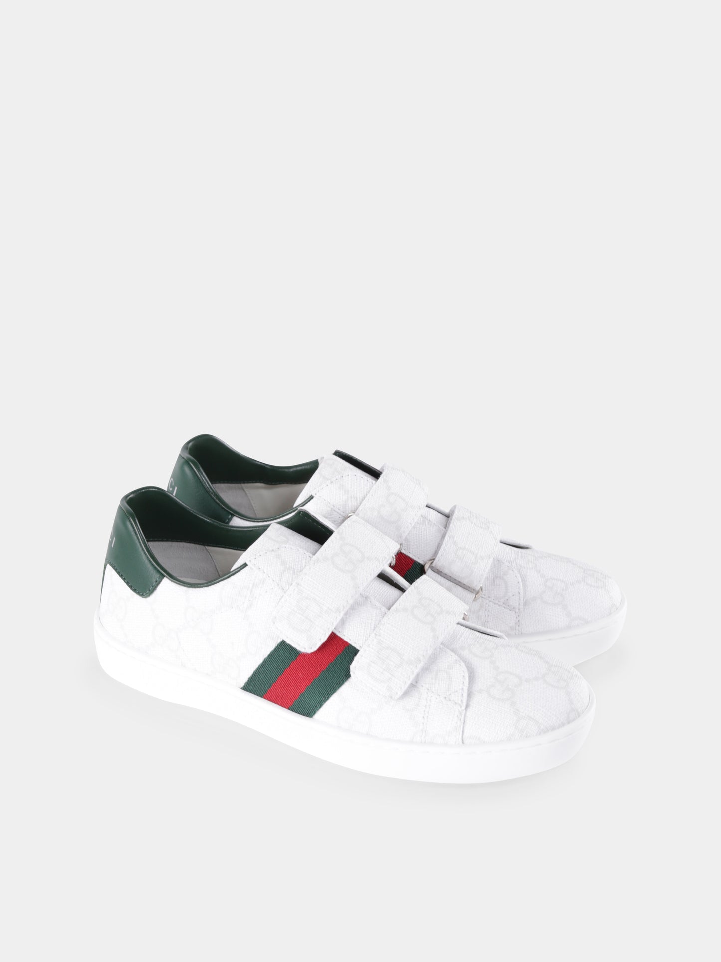 Sneakers Ace bianche per bambini con dettaglio Web