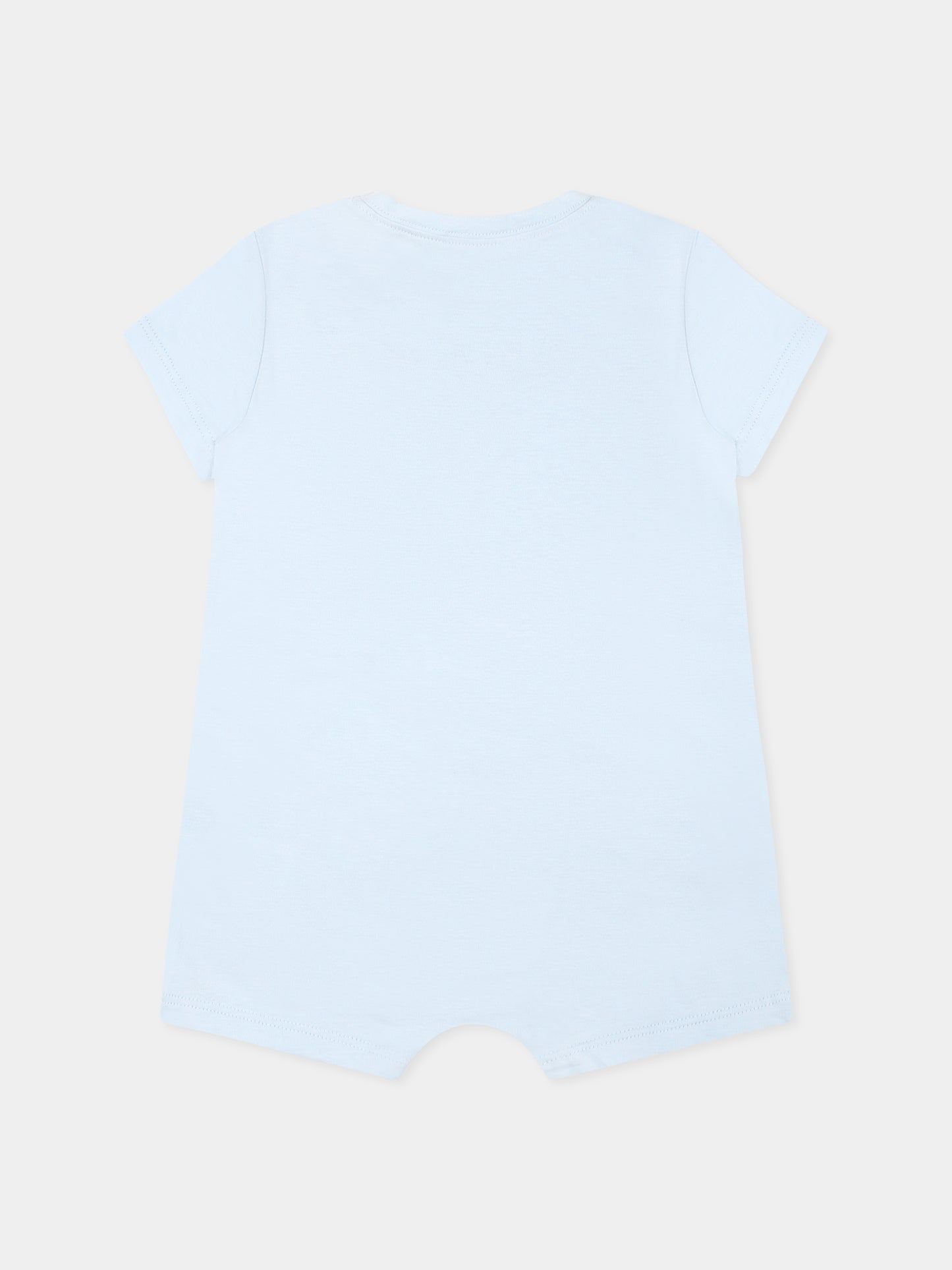 Set pagliaccetto celeste per neonato con logo