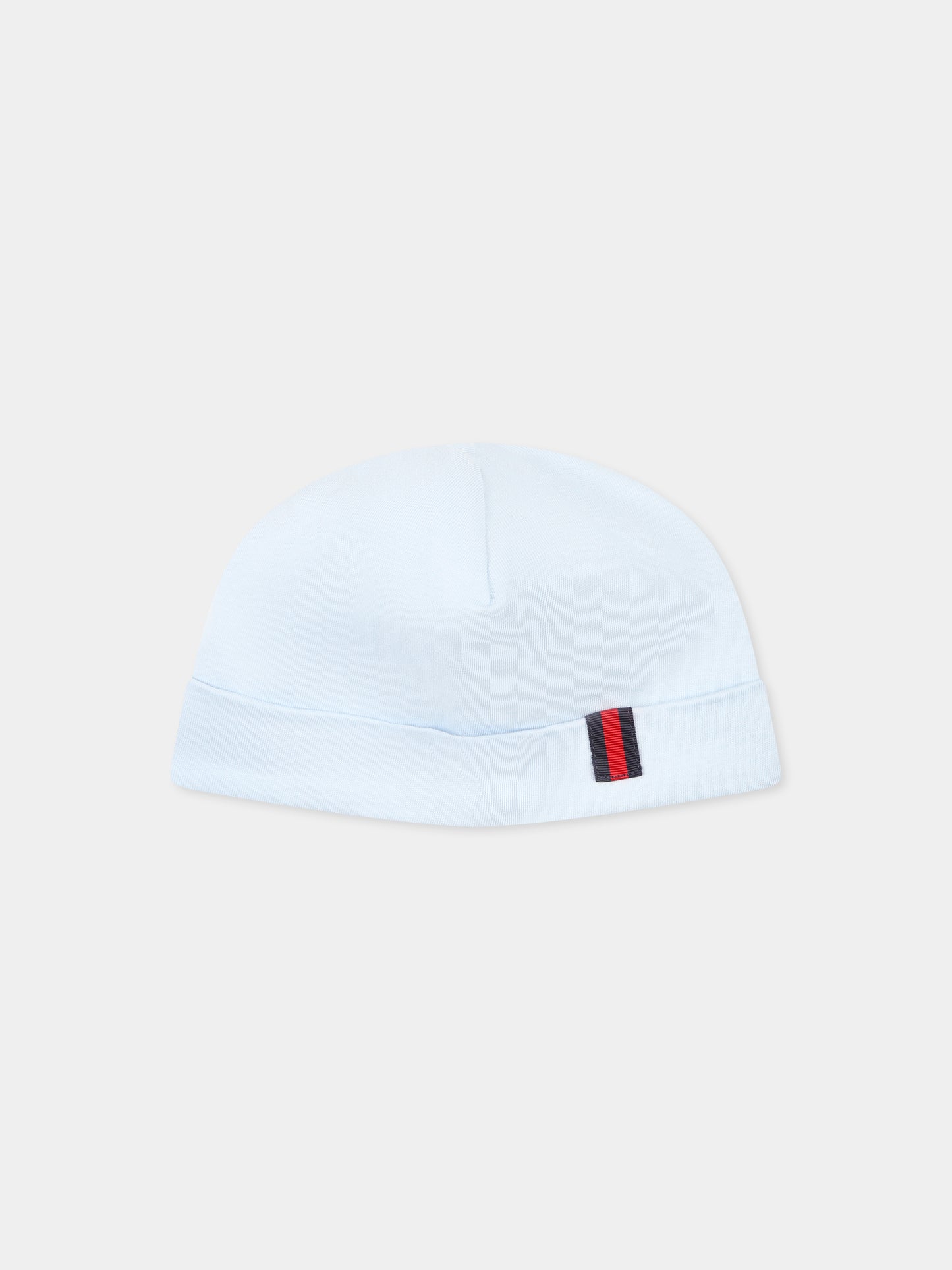Set pagliaccetto celeste per neonato con logo