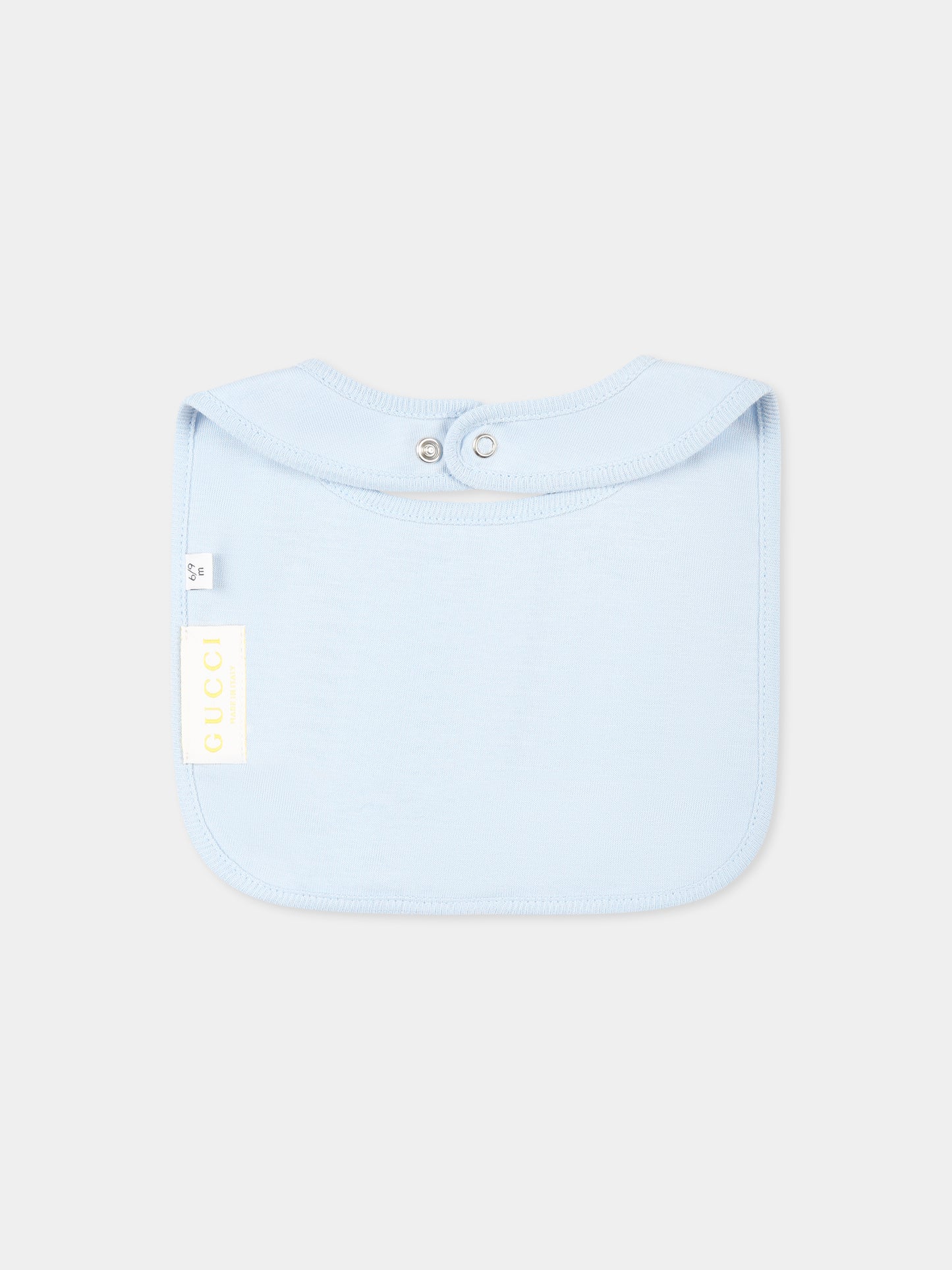 Set pagliaccetto celeste per neonato con logo