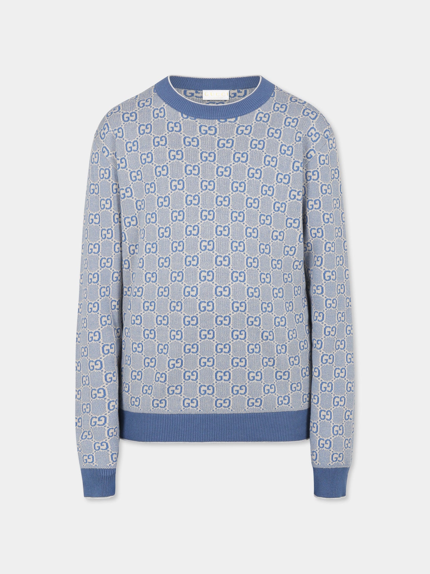 Maglione blu per bambino con logo GG