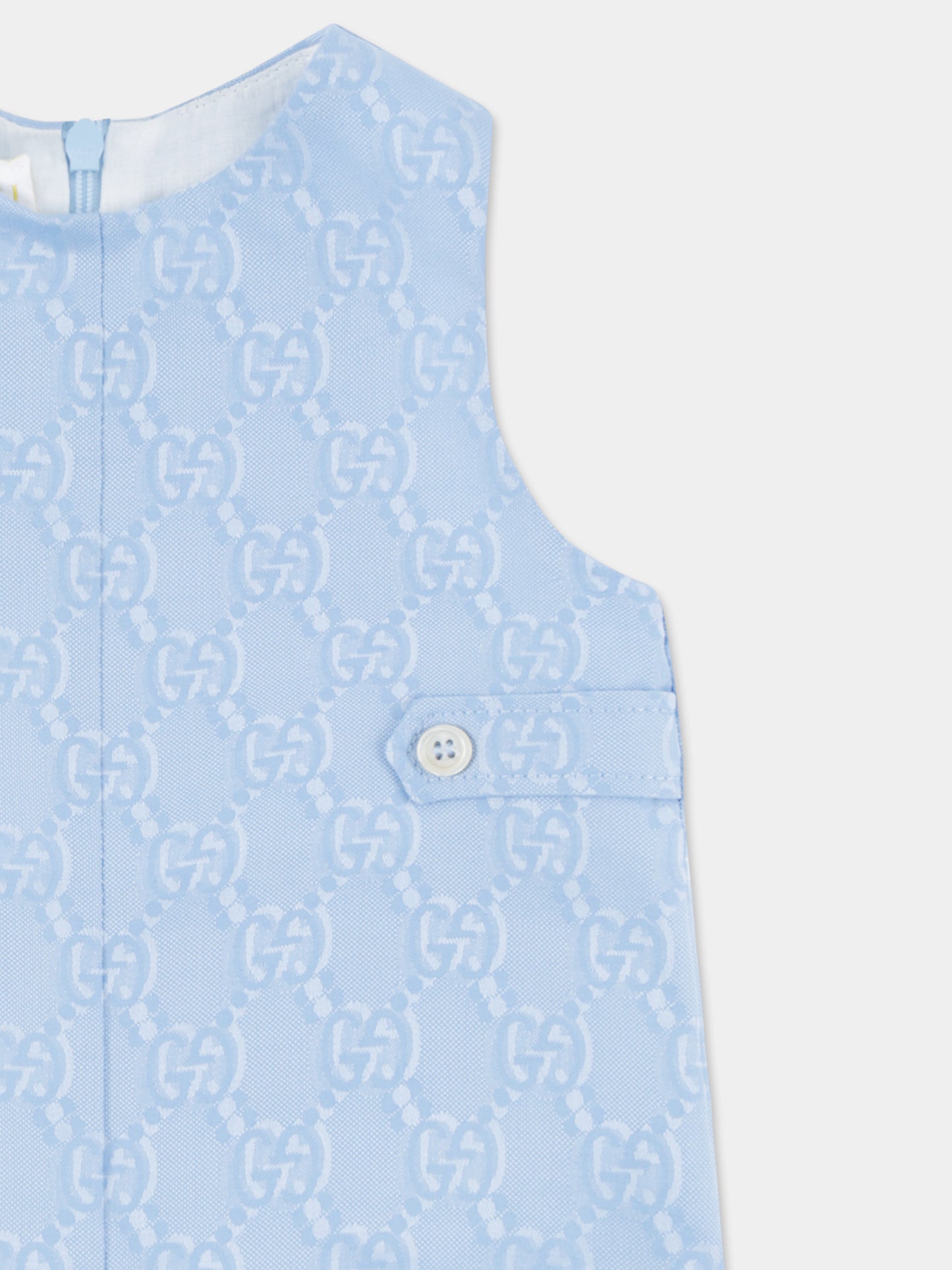 Pagliaccetto celeste per neonato con GG