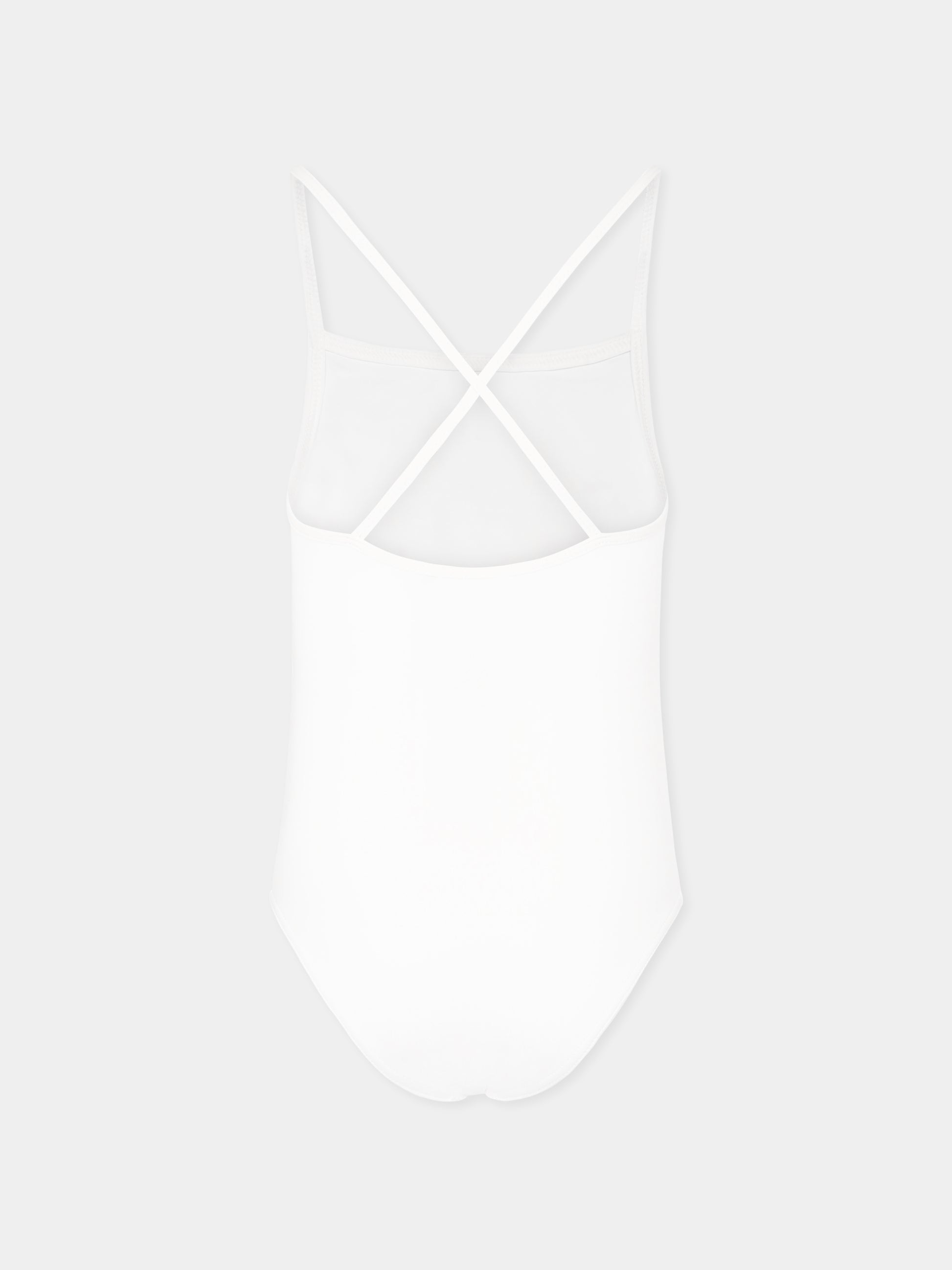 Costume intero bianco per bambina con stampa Gucci Web,Gucci Kids,685300 XJG2N 9074