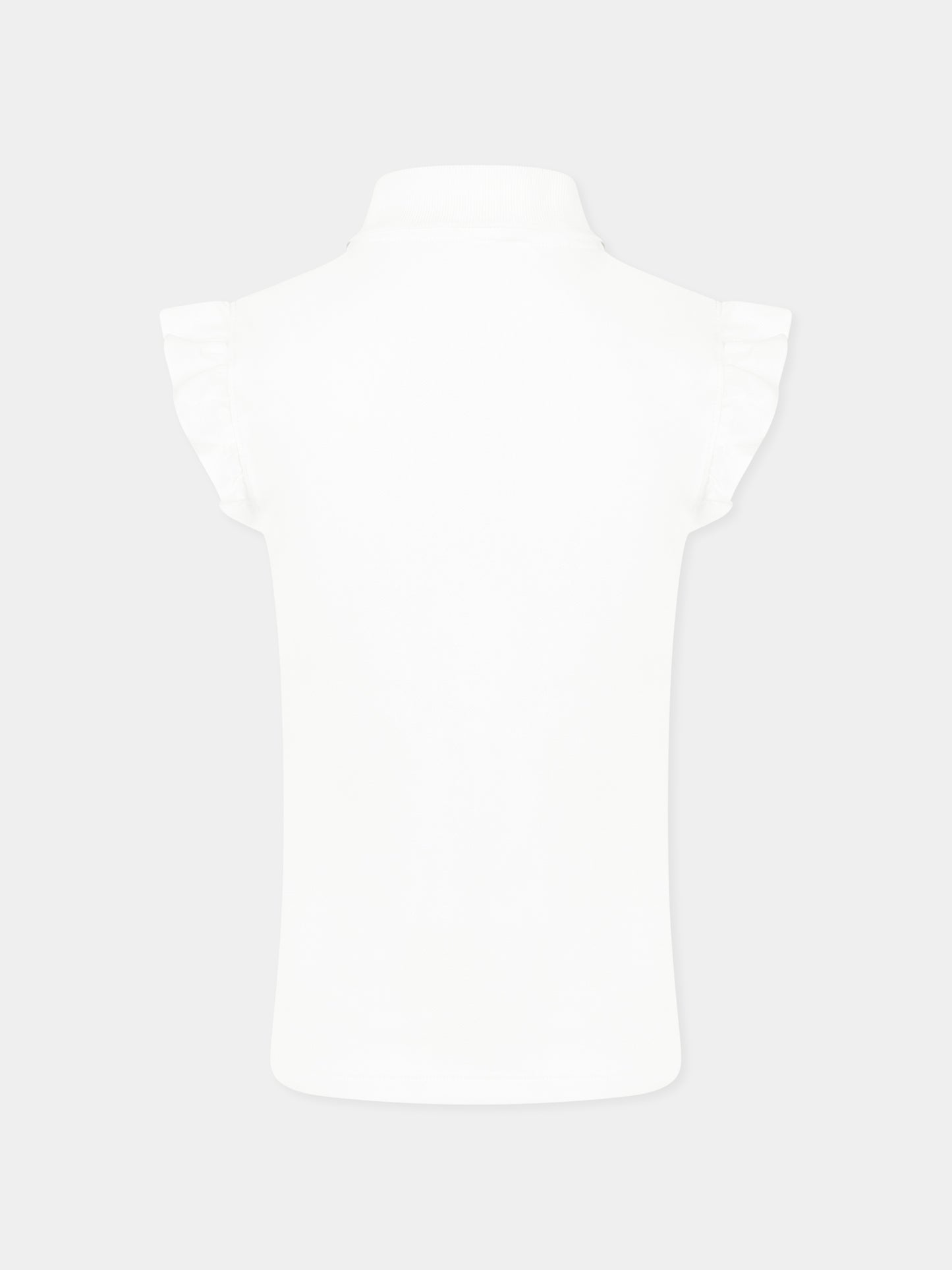 Polo multicolor per bambina con dettaglio Web,Gucci Kids,808697 XJGZ1 9250