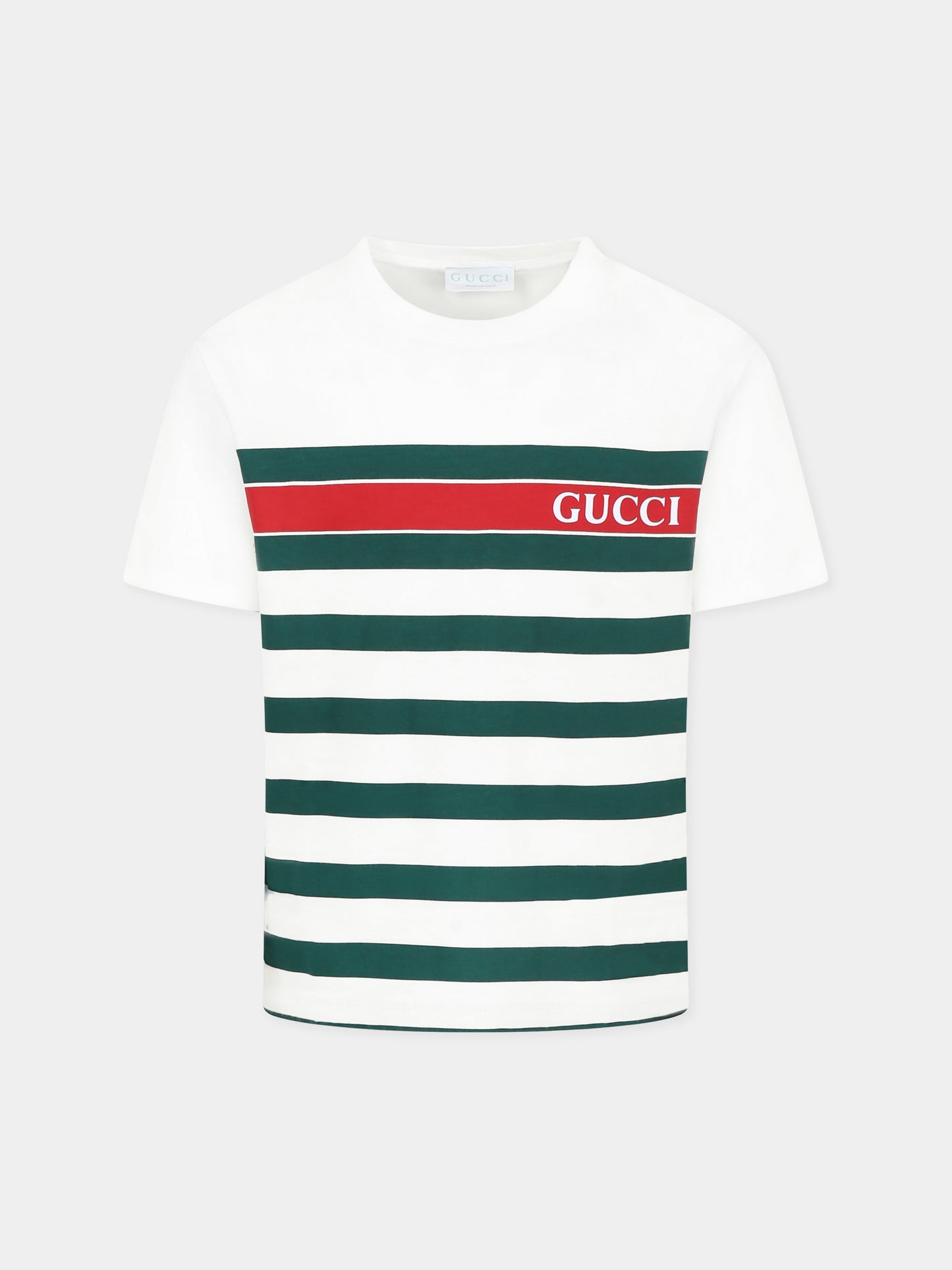 T-shirt avorio per bambino con logo