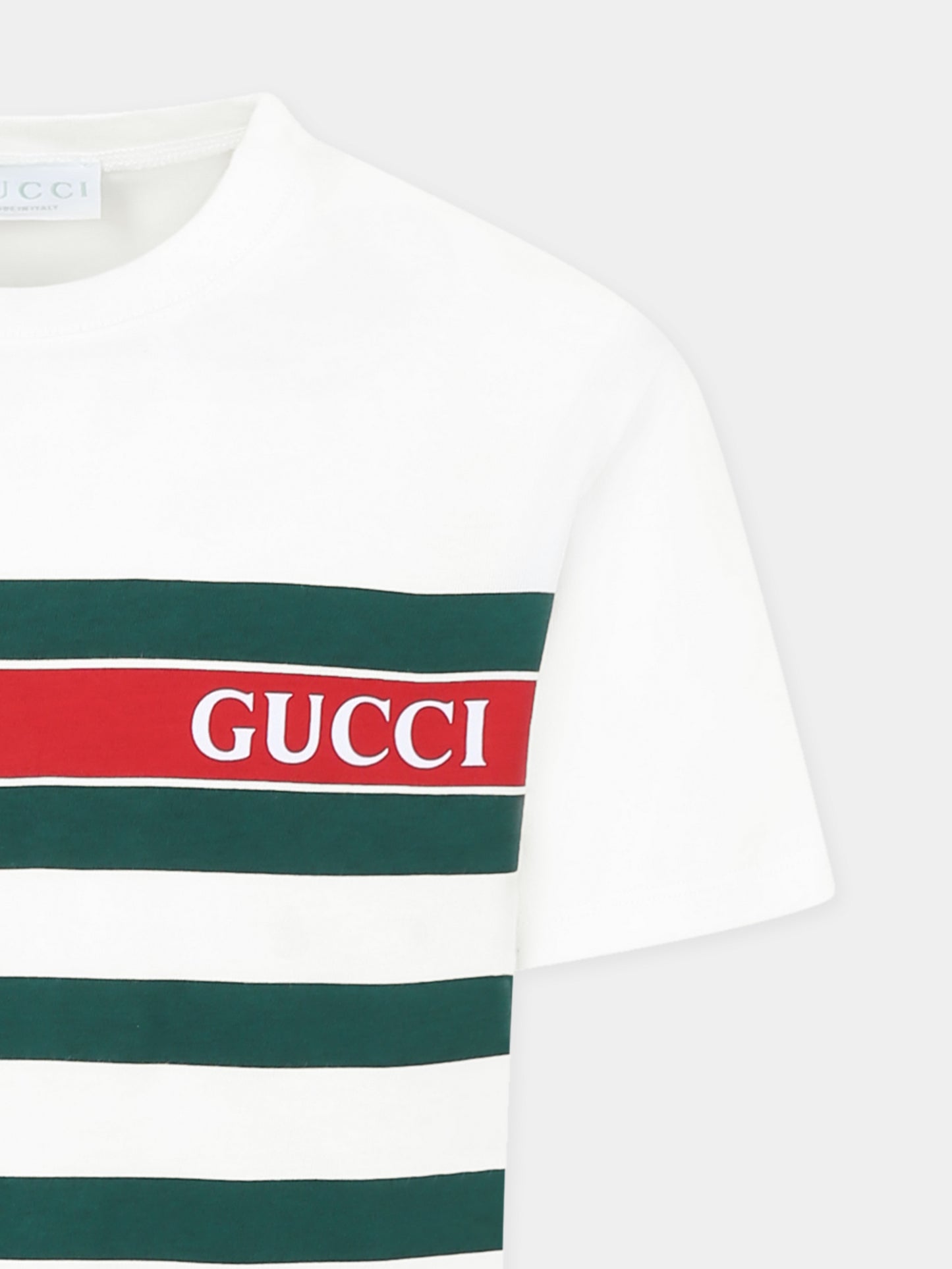 T-shirt avorio per bambino con logo