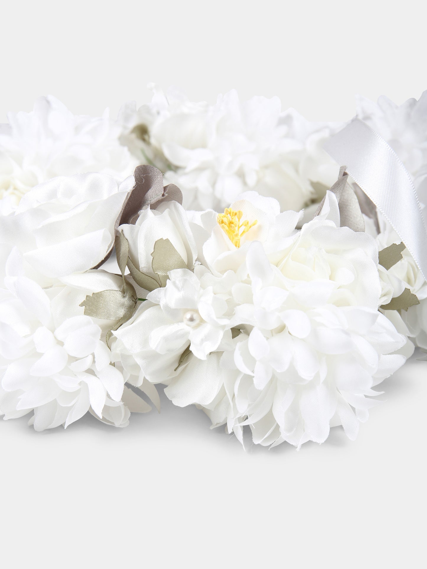 Cerchietto bianco per bambina con rose