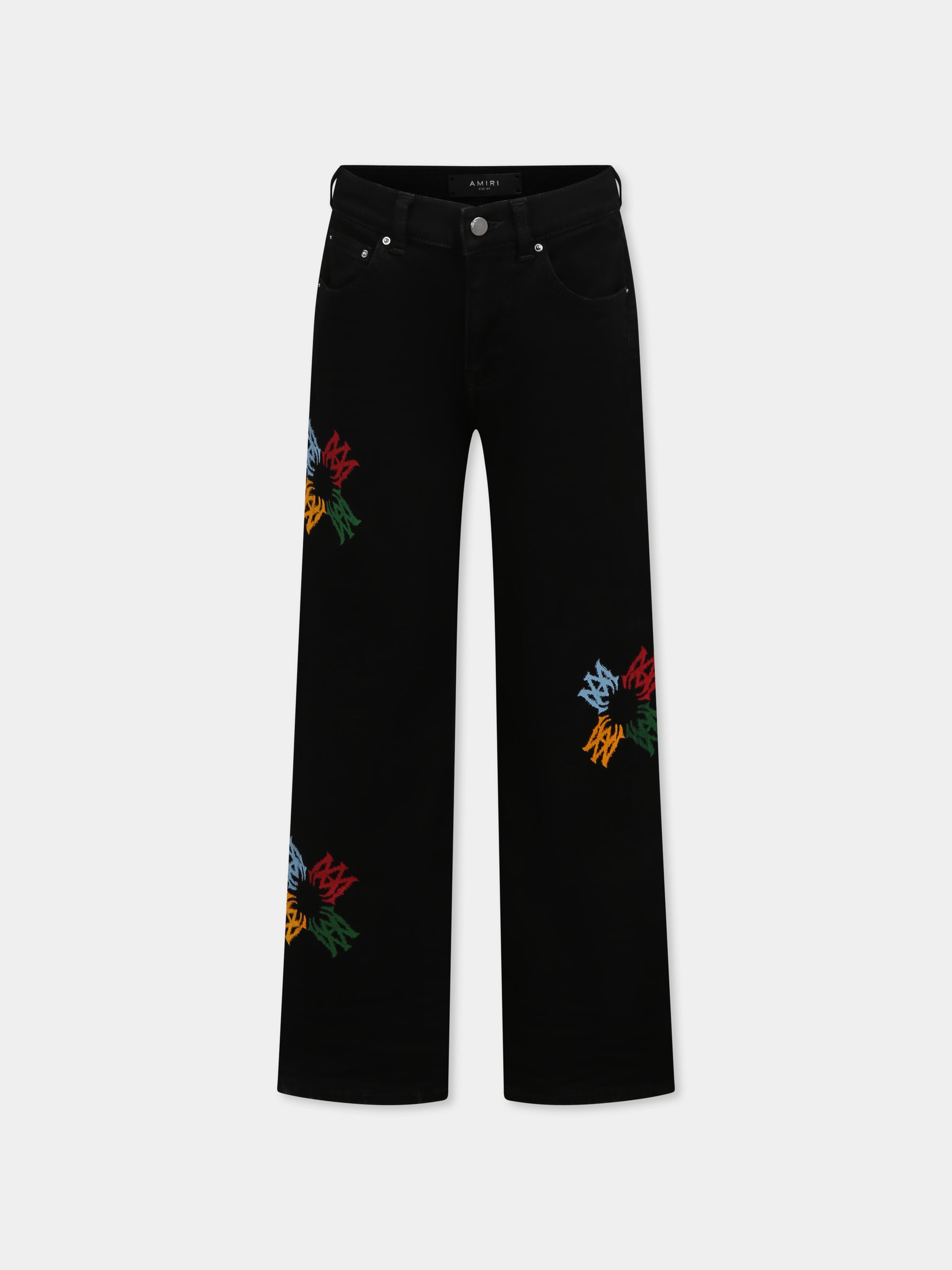 Jeans neri per bambini con logo,Amiri,AKDNGH1003 OD BLACK