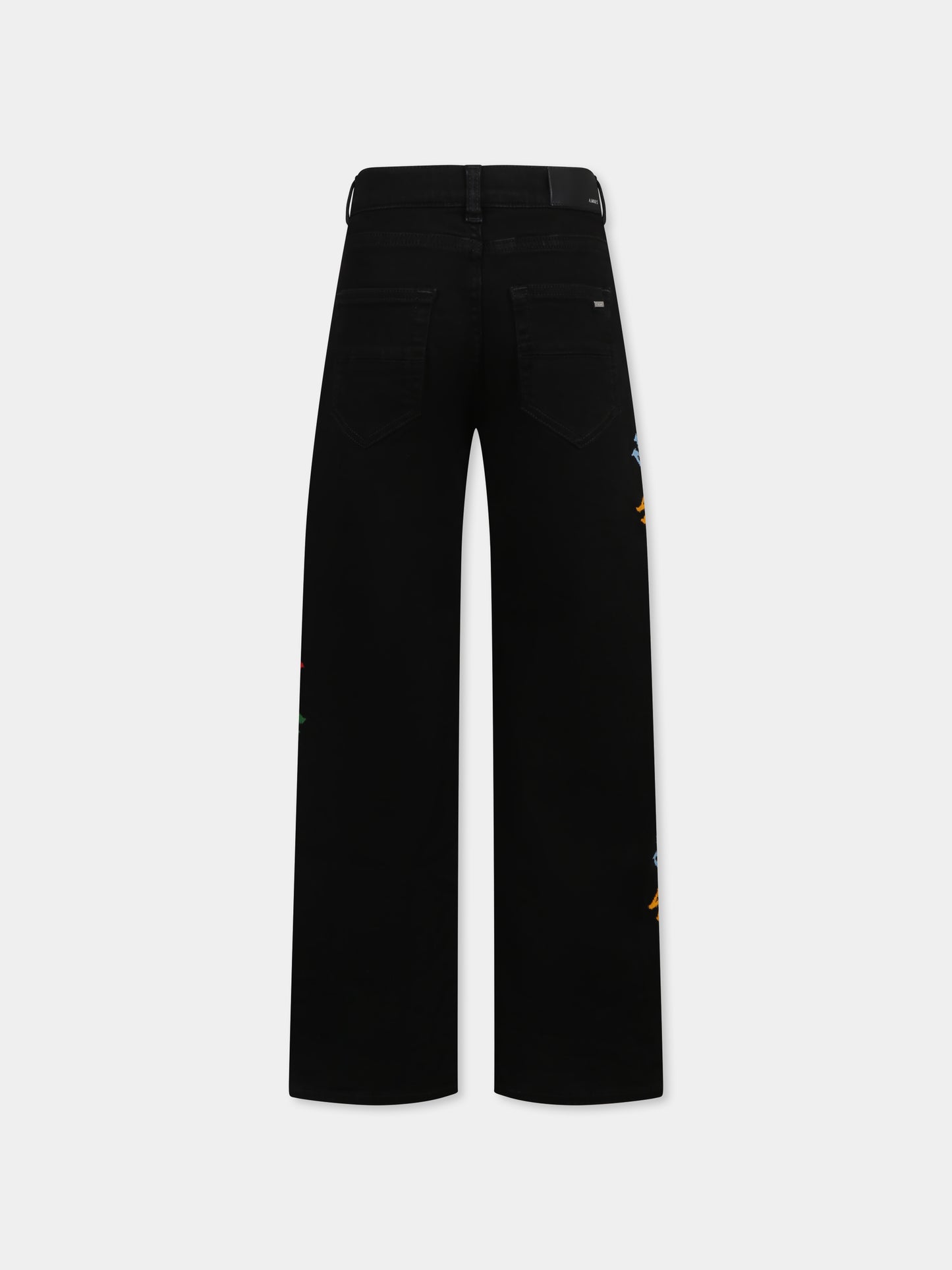 Jeans neri per bambini con logo,Amiri,AKDNGH1003 OD BLACK