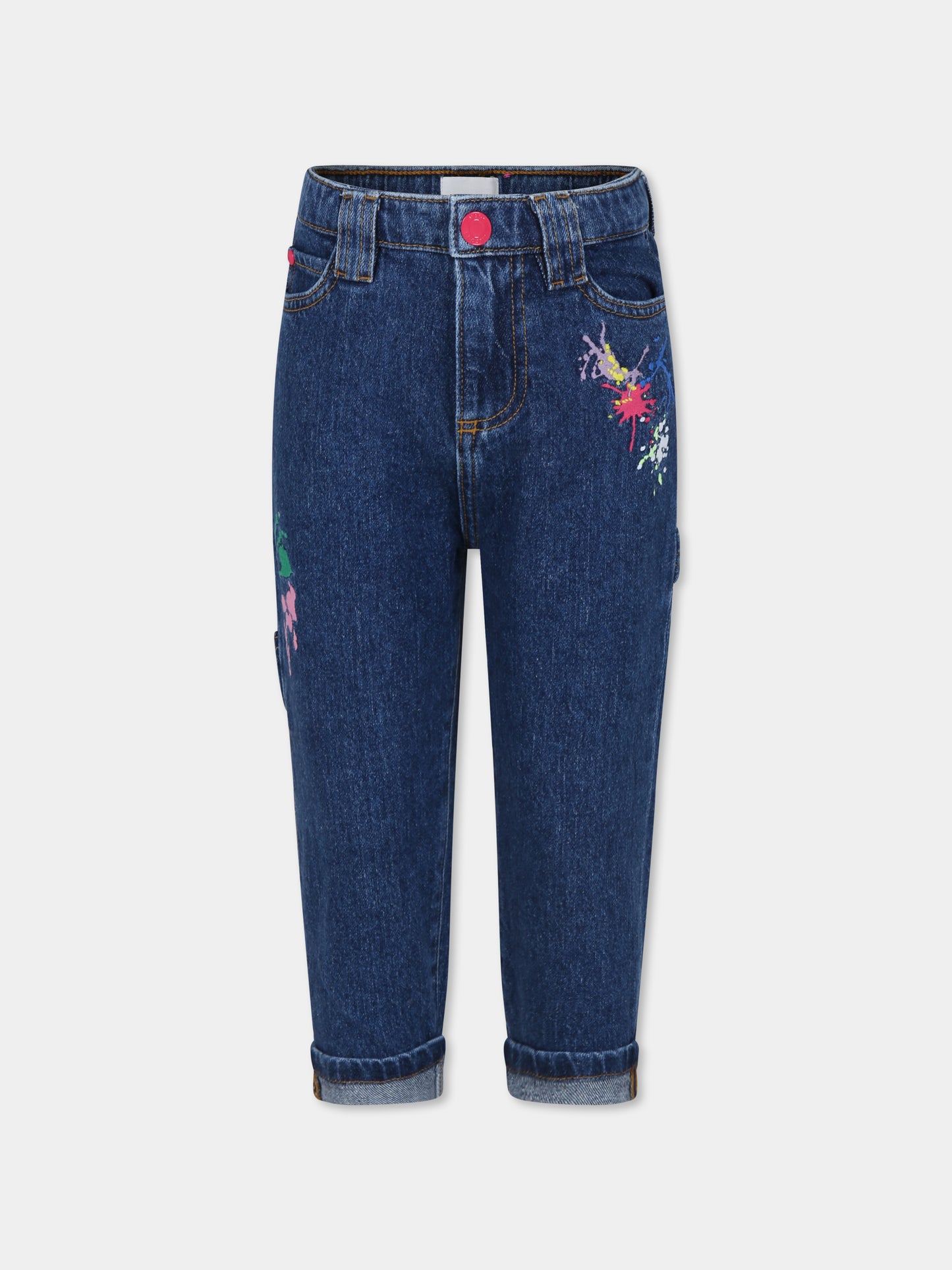 Jeans blu per bambina con ricami,Marc Jacobs,W14332 Z10