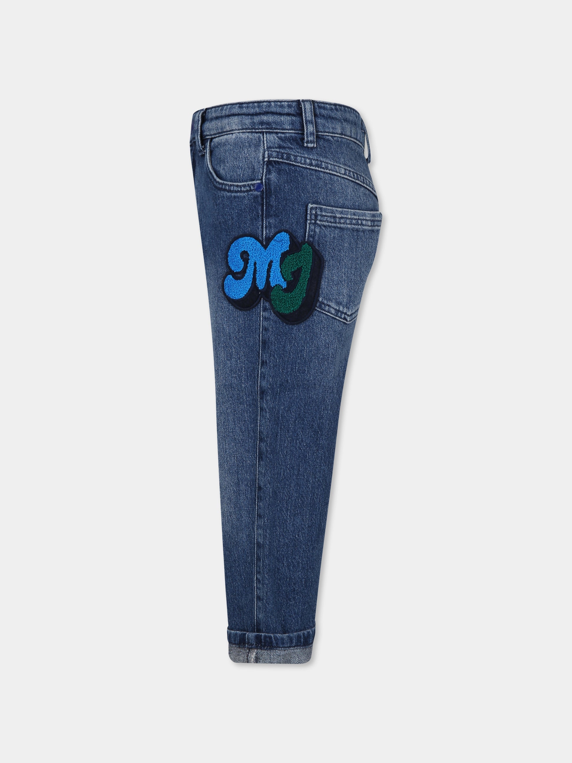 Jeans blu per bambino con logo,Marc Jacobs,W24295 Z10