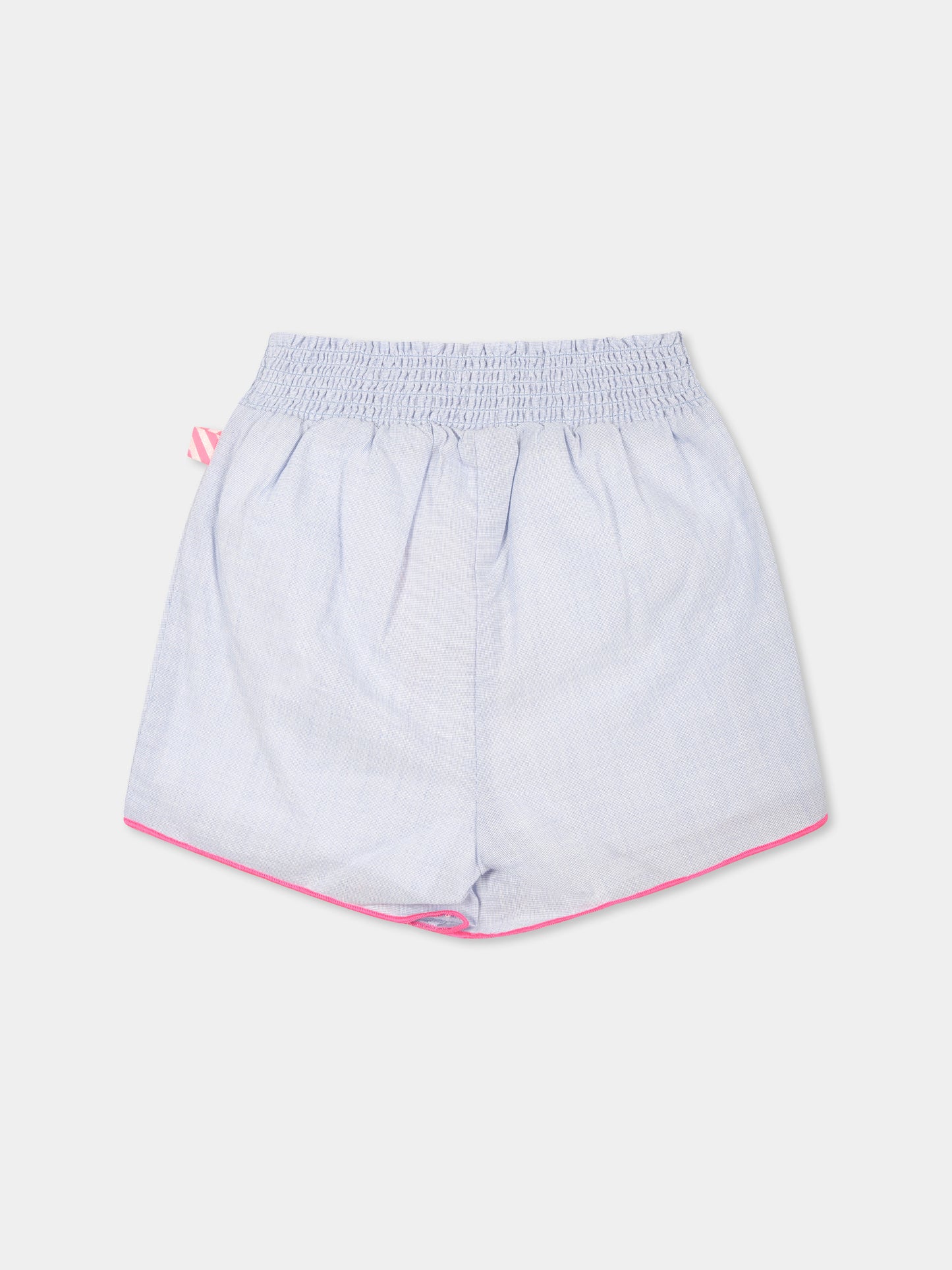 Shorts celesti per neonata con cuori,Billieblush,U04275 798