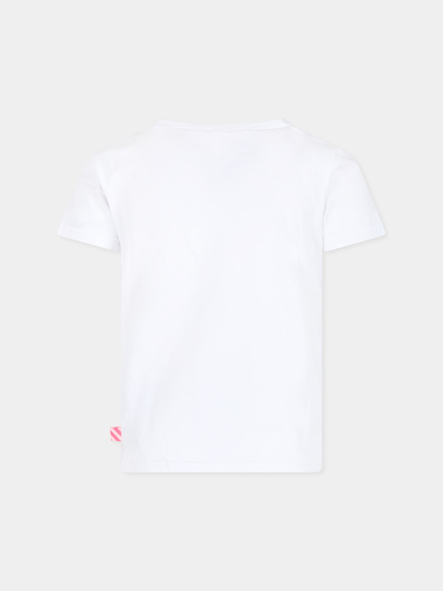 T-shirt bianca per bambina con cuore,Billieblush,U15B49 10P