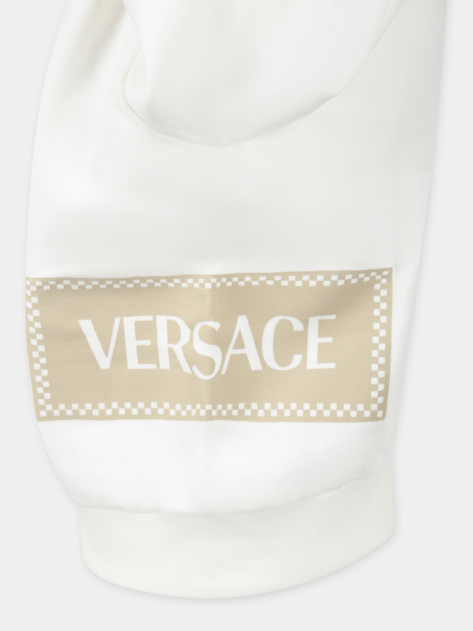 Felpa bianca per bambini con logo,Versace,1018577 1A13251 2WL50