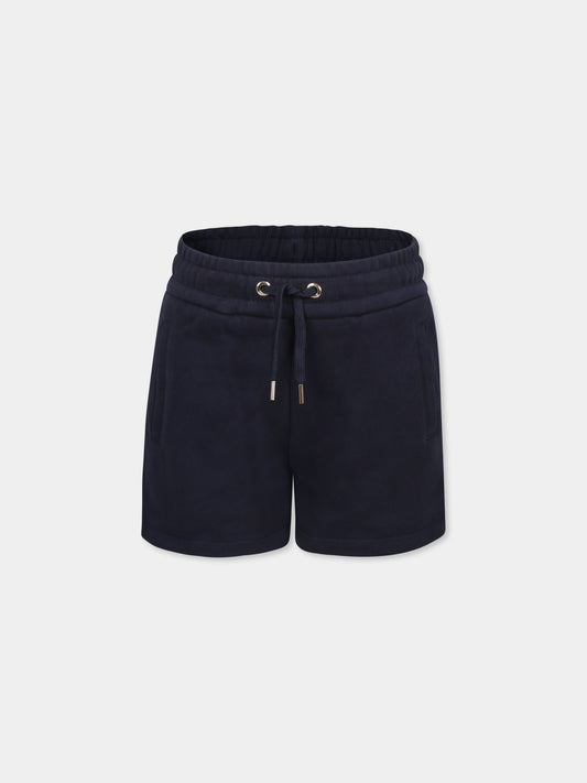 Shorts blu per bambina con logo,Chloé Kids,C20464 859