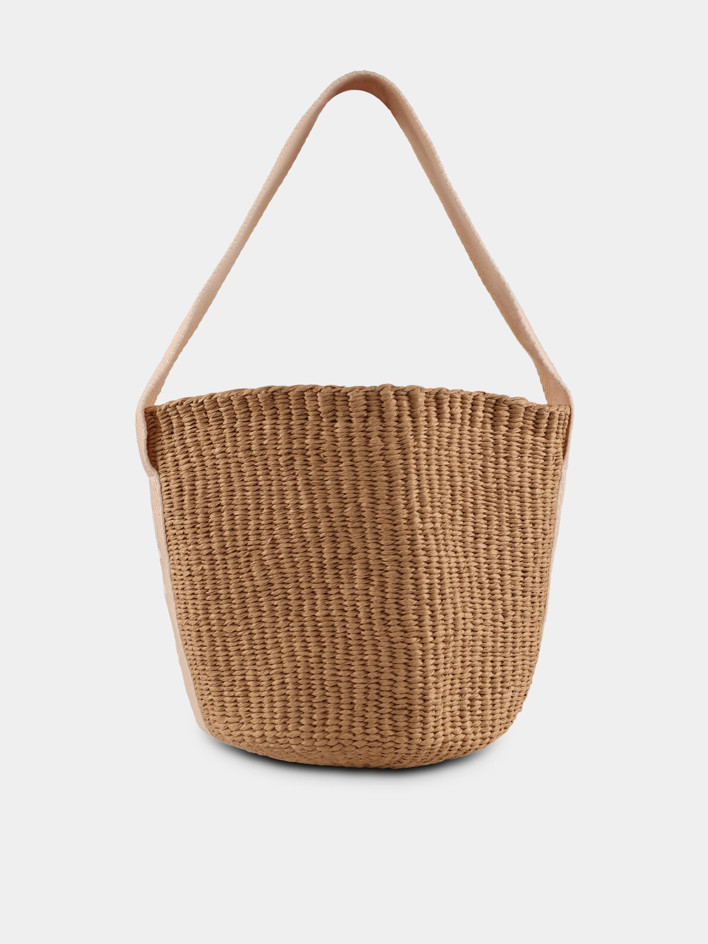 Borsa marrone per bambina con logo