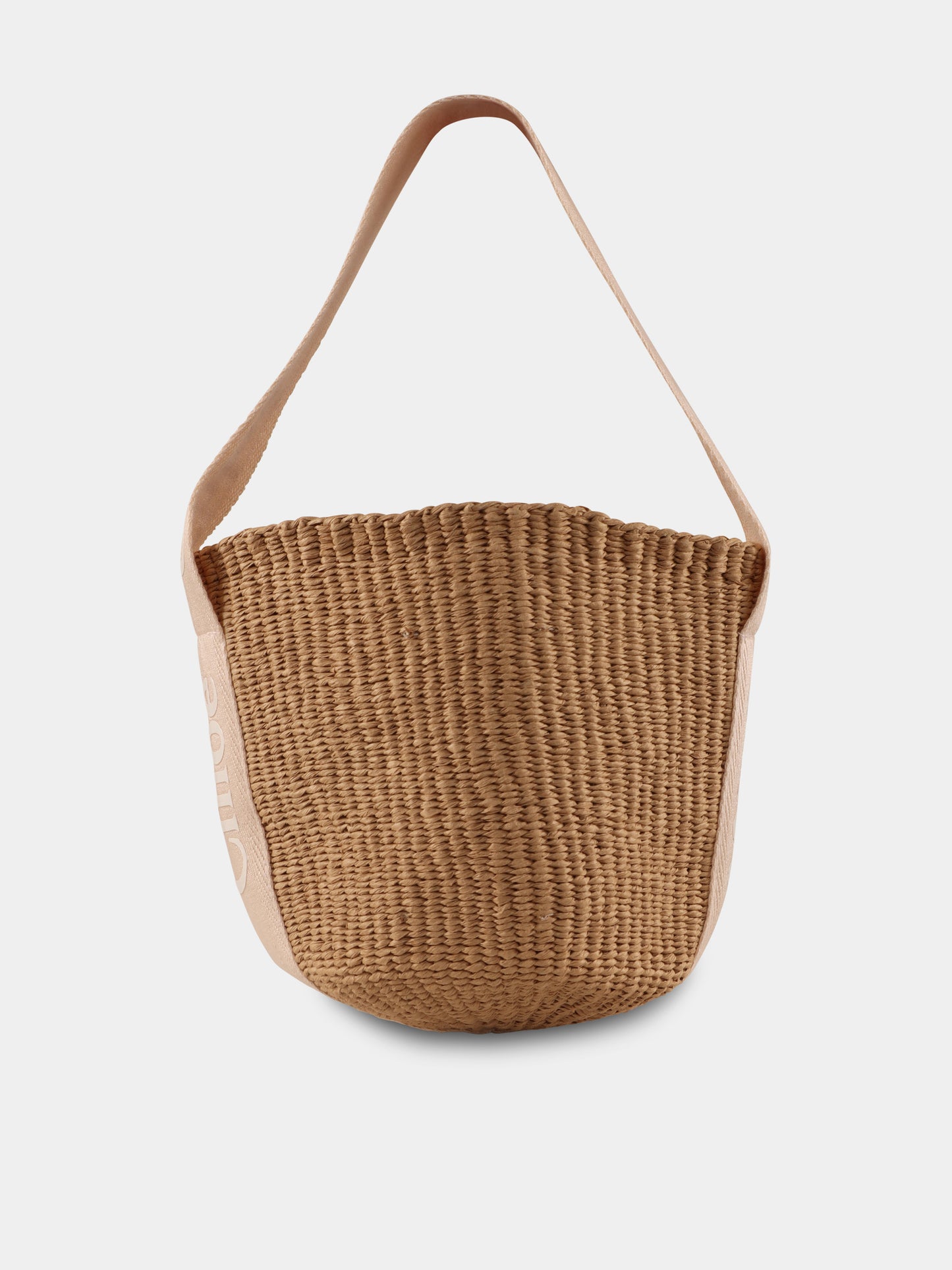 Borsa marrone per bambina con logo
