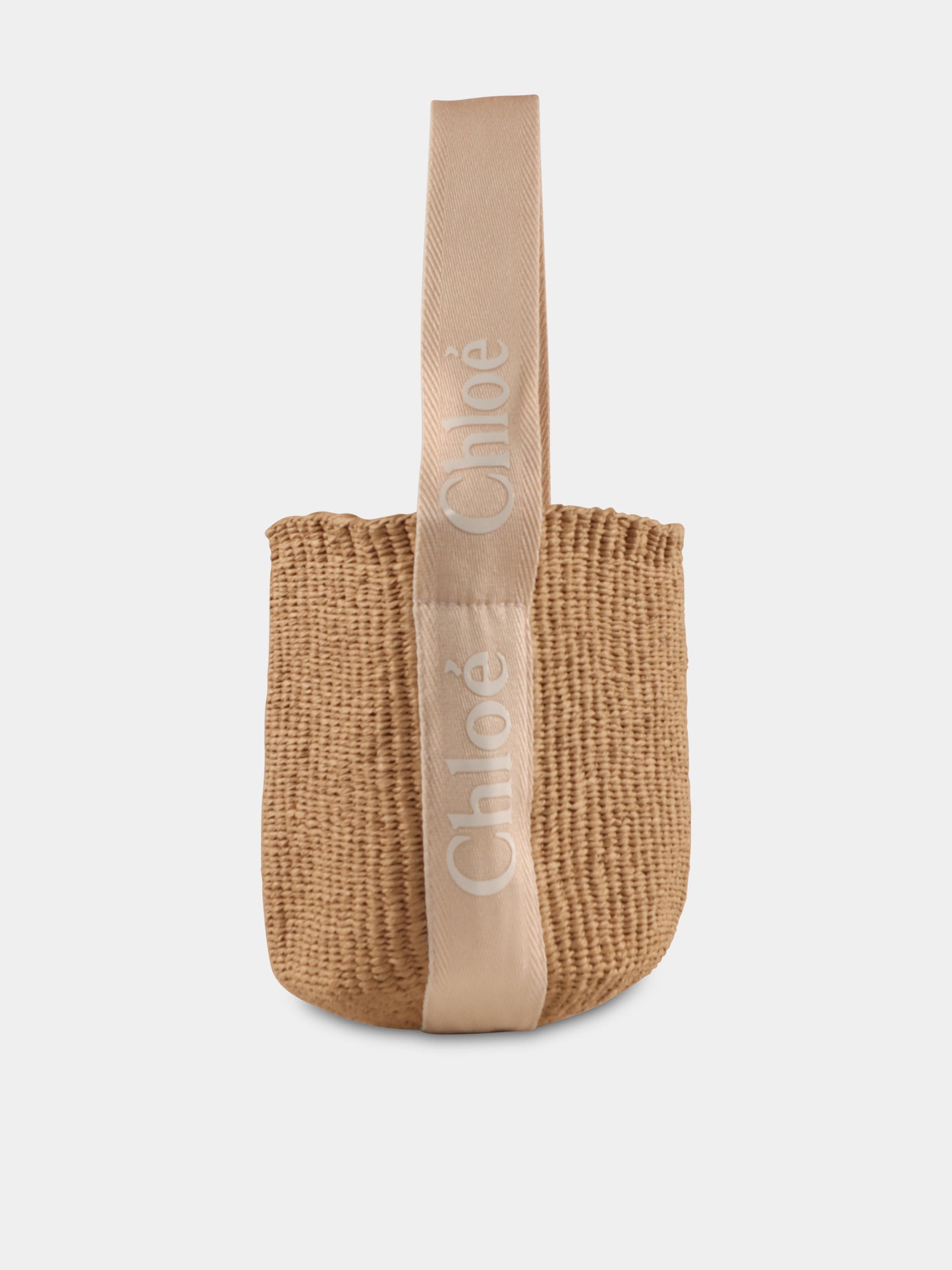 Borsa marrone per bambina con logo
