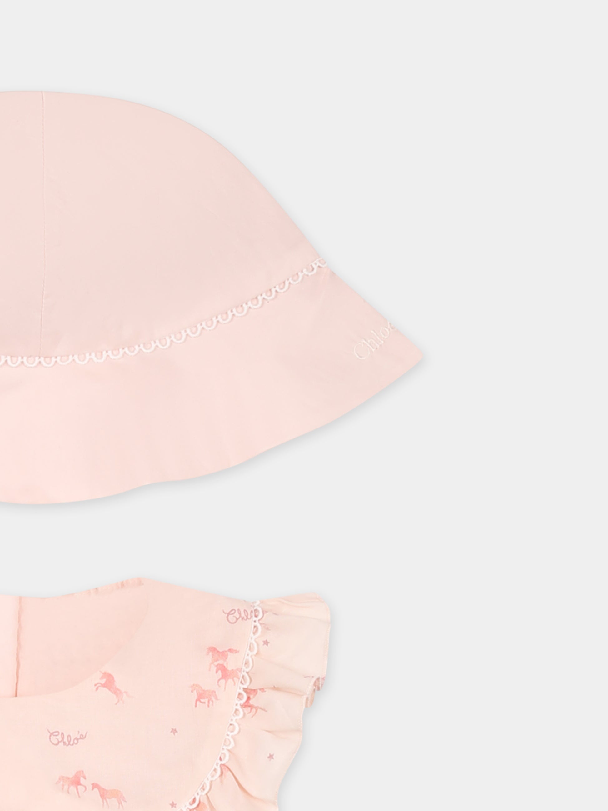 Completo nascita rosa per neonata con unicorni,Chloé Kids,C20407 Z40