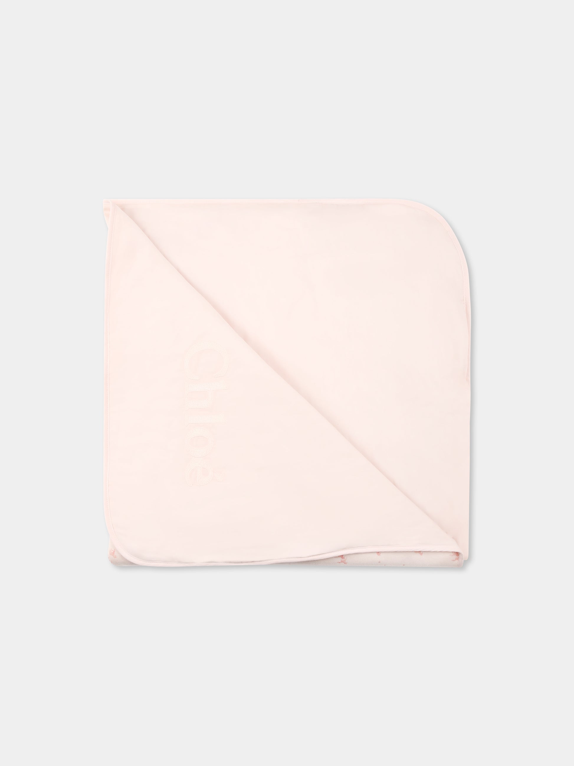 Set rosa per neonata con logo e unicori all over,Chloé Kids,C20410 Z40