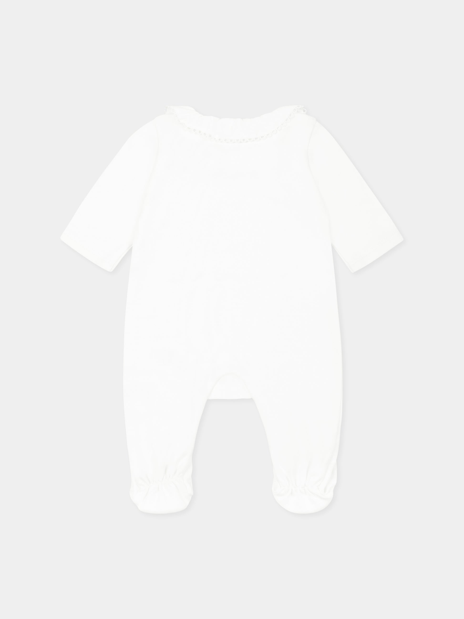 Set tutina bianco pe neonata con logo,Chloé Kids,C20411 117
