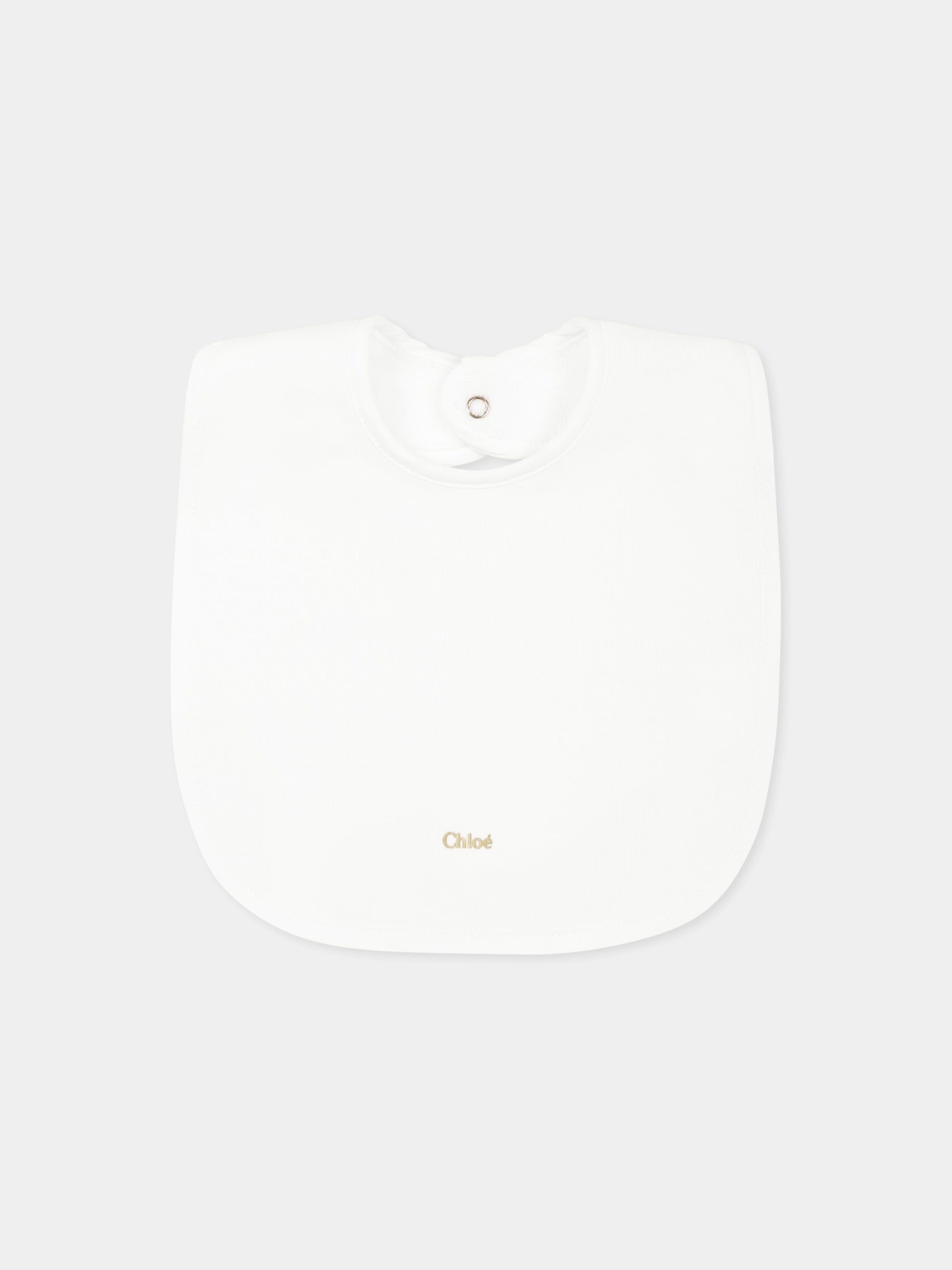 Set tutina bianco pe neonata con logo,Chloé Kids,C20411 117