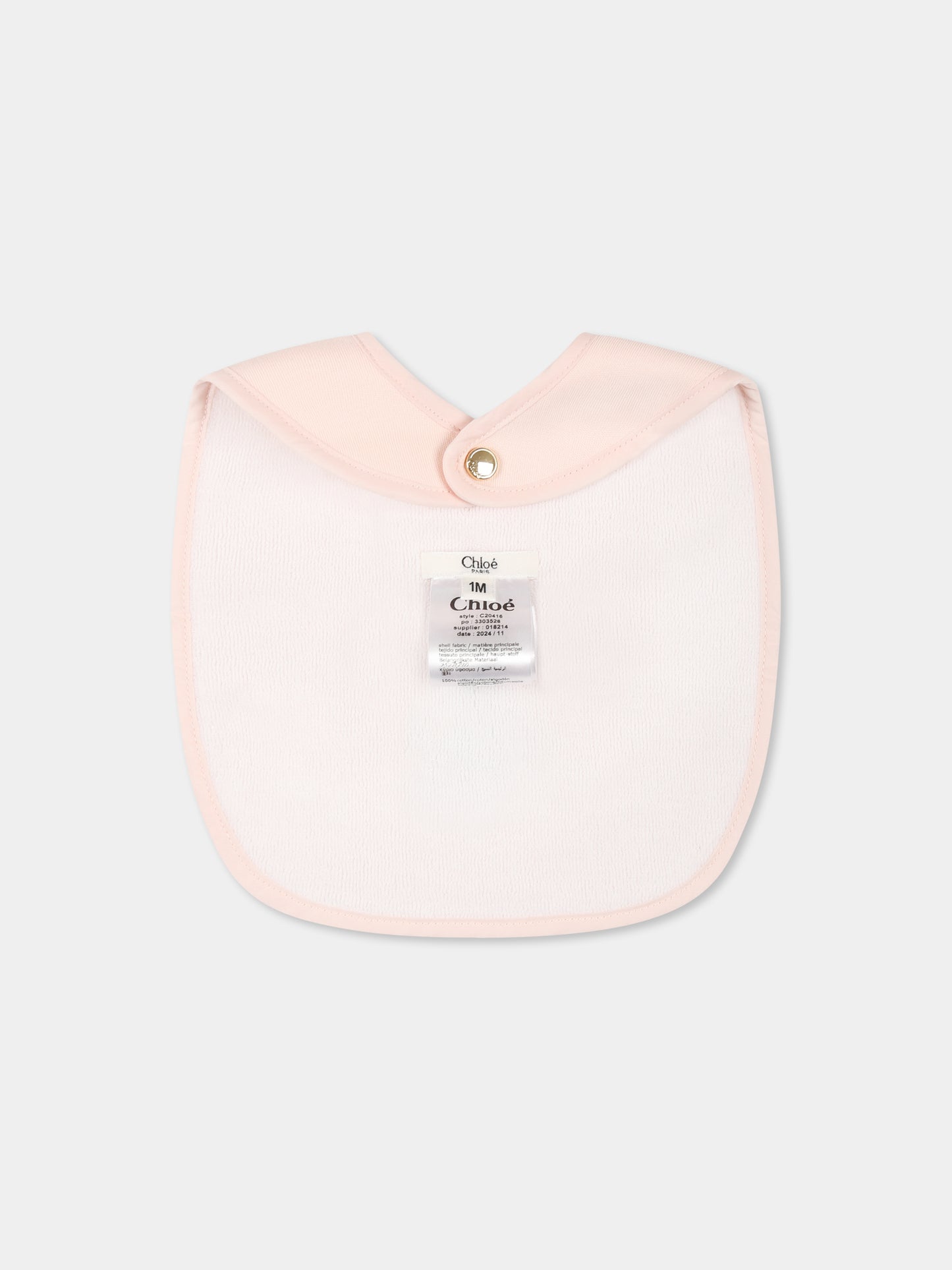 Set rosa per neonata con logo,Chloé Kids,C20416 45Q