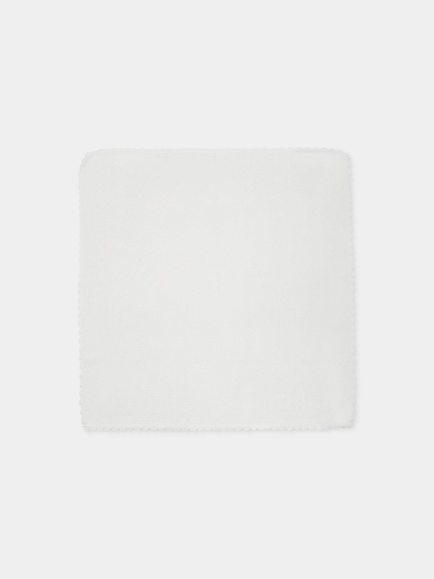 Coperta avorio per neonata con logo,Chloé Kids,C20586 117