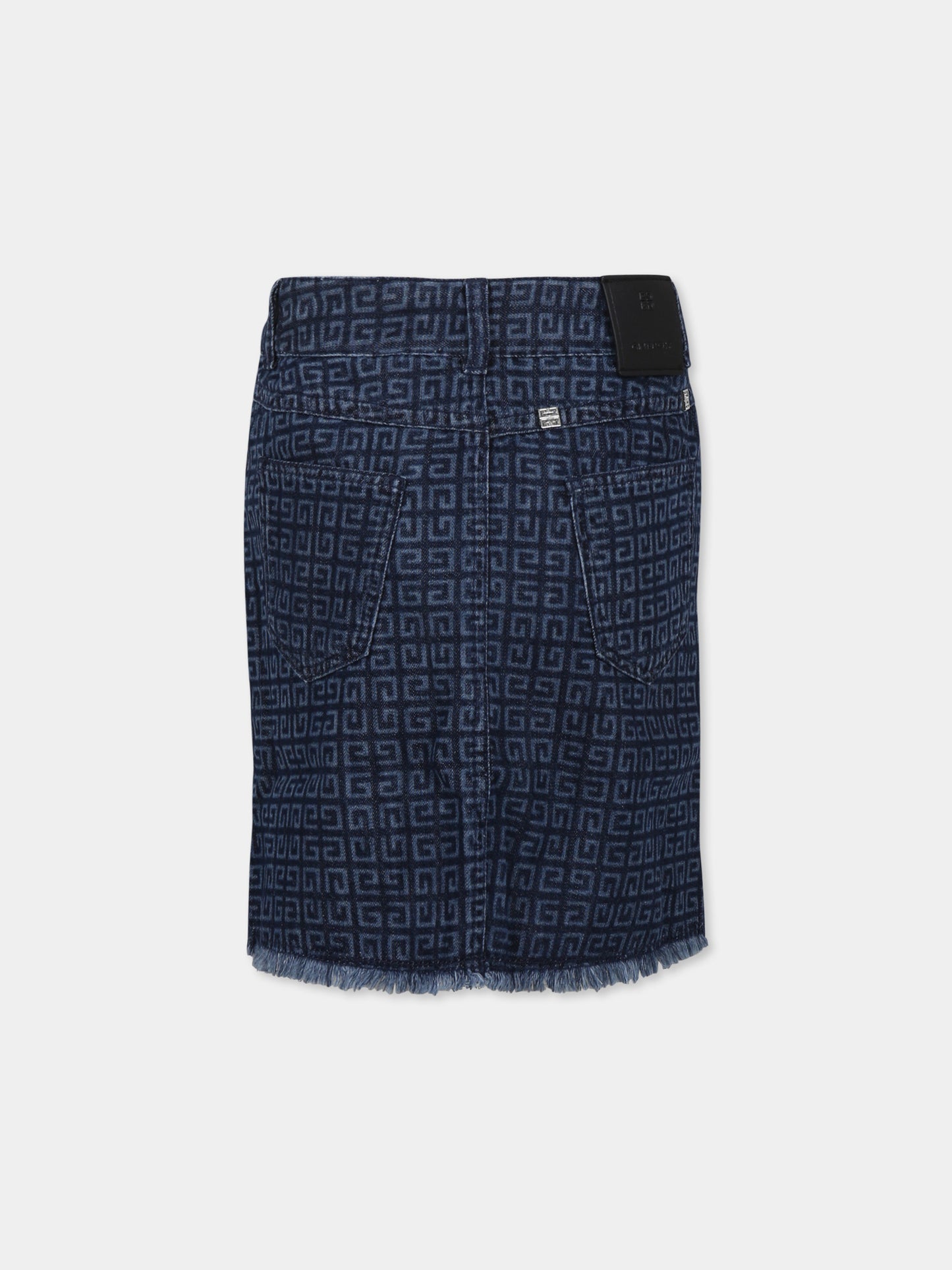 Gonna denim per bambina con motivo 4G,Givenchy Kids,H30762 Z01