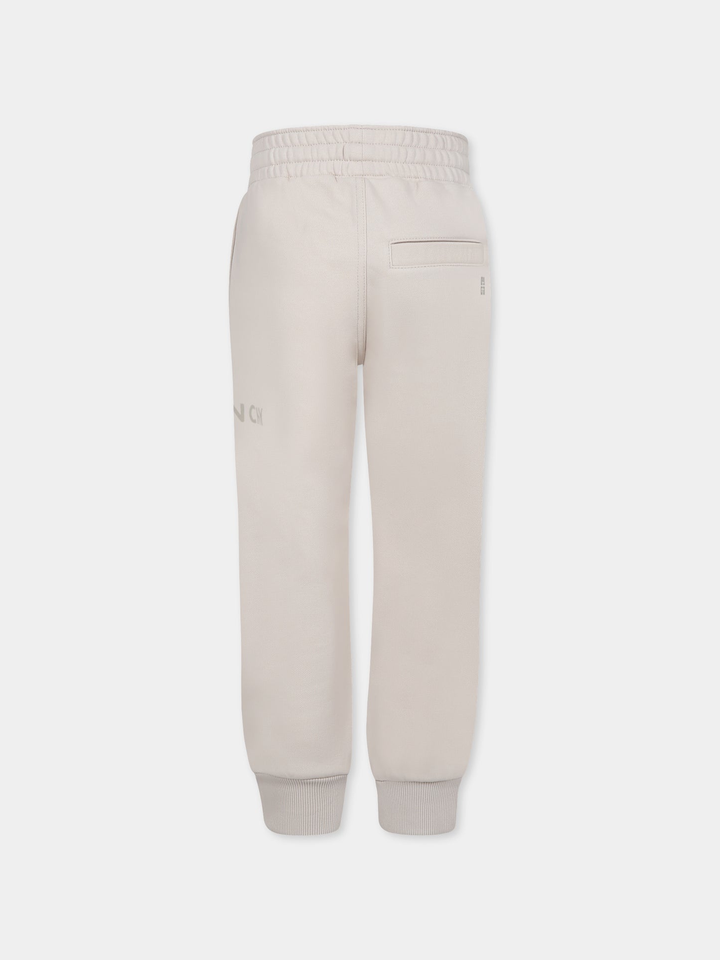 Pantaloni beige per bambini con logo