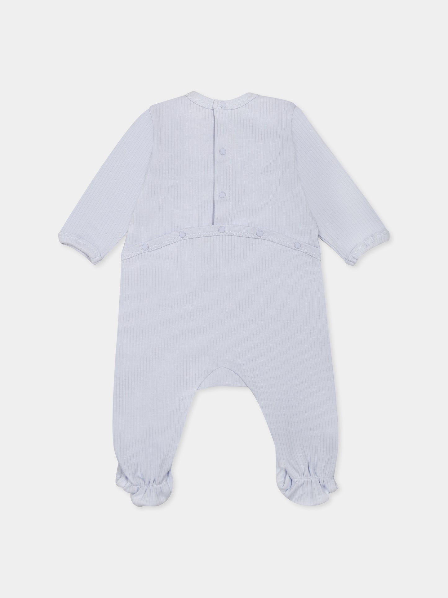Set tutina celeste per neonato con logo