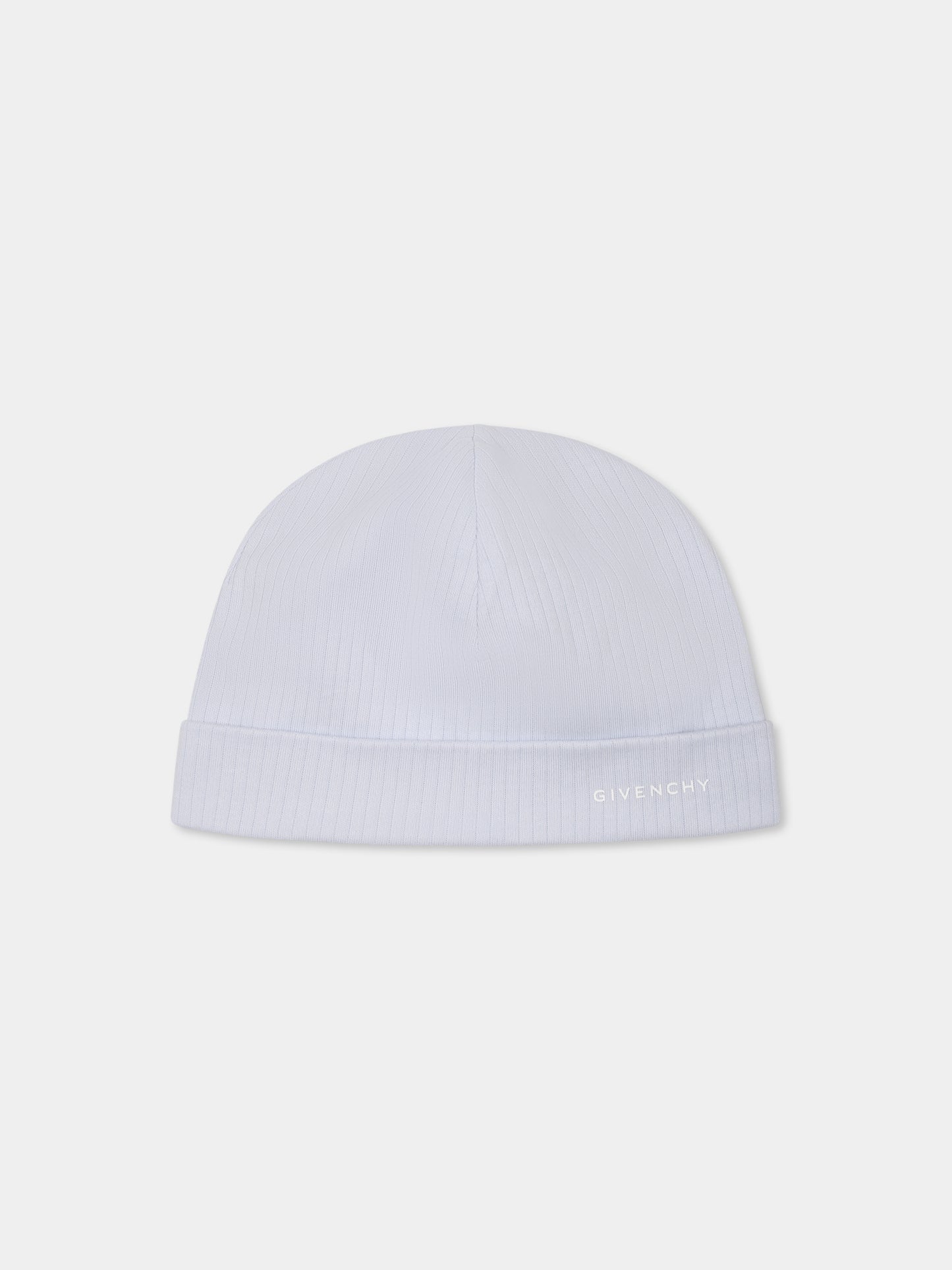 Set tutina celeste per neonato con logo