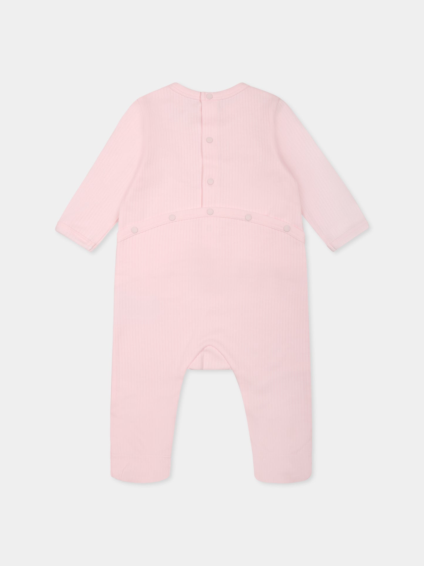 Set tutina rosa per neonata con logo