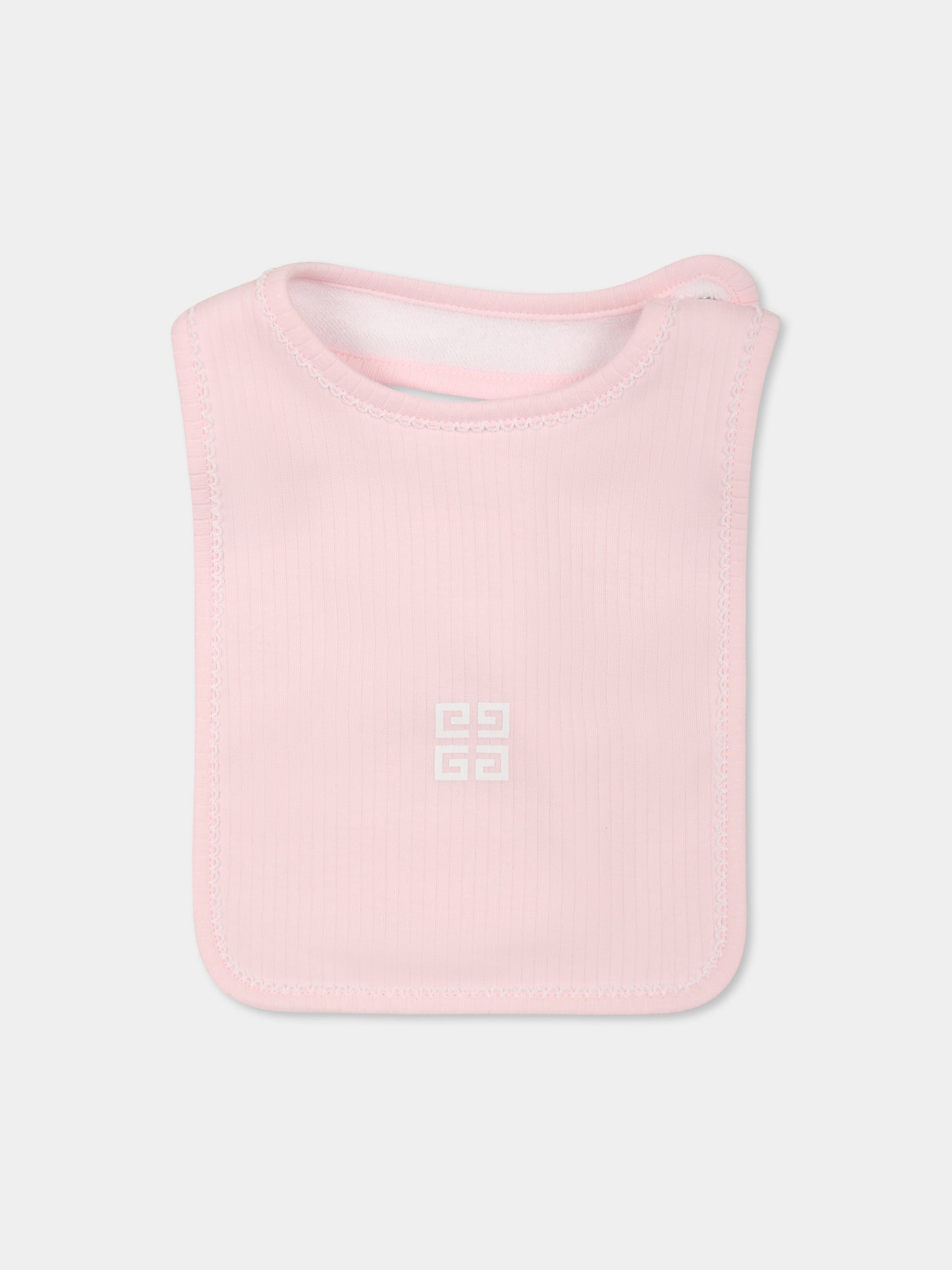 Set tutina rosa per neonata con logo