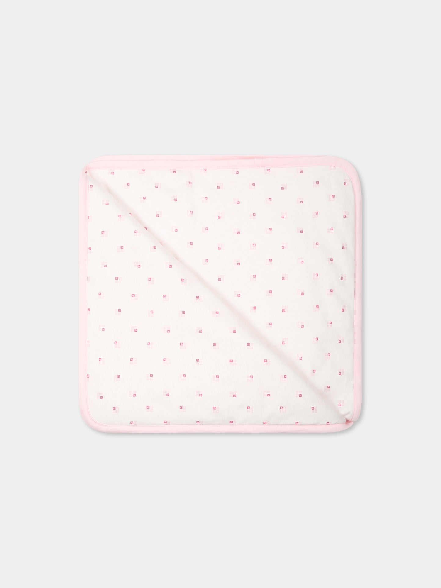 Coperta rosa per neonata con logo