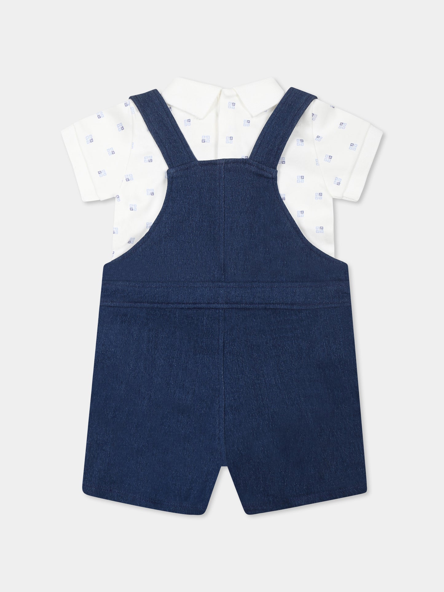 Completo denim per neonato con logo,Givenchy Kids,H30616 Z10