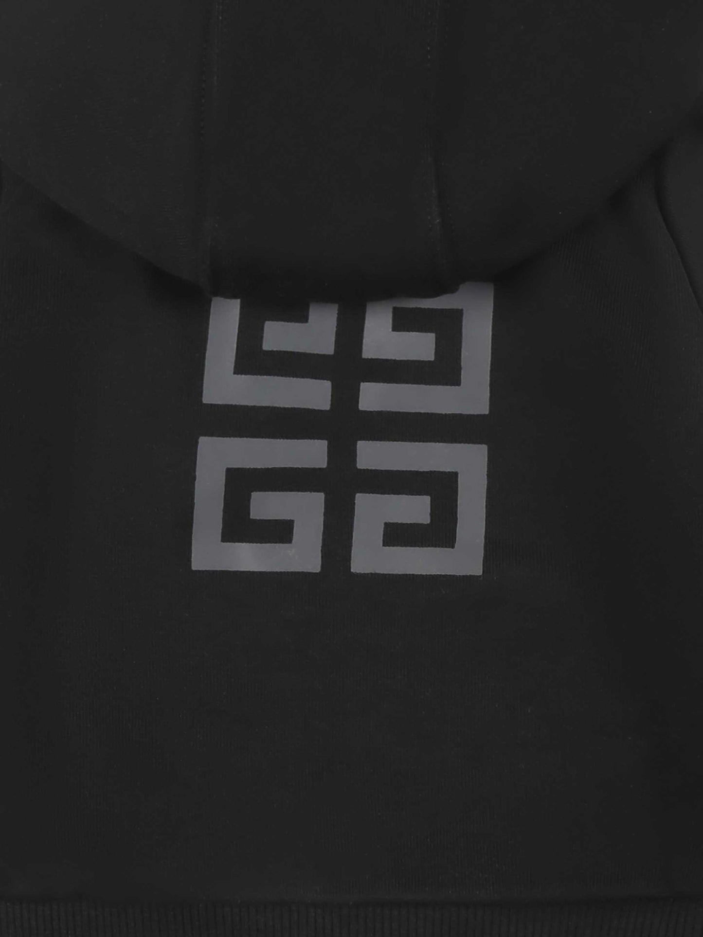 Felpa nera per neonato con logo