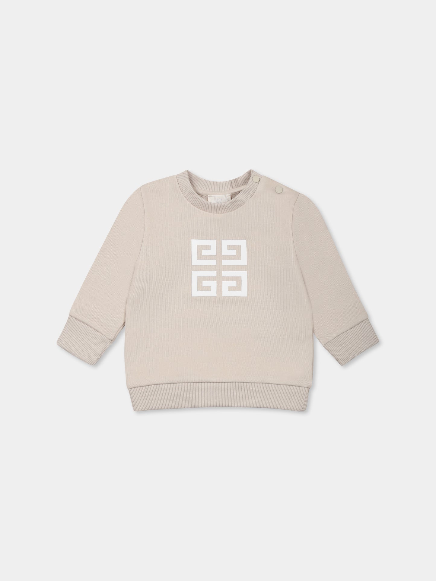 Felpa beige per neonato con motivo 4G,Givenchy Kids,H30631 184