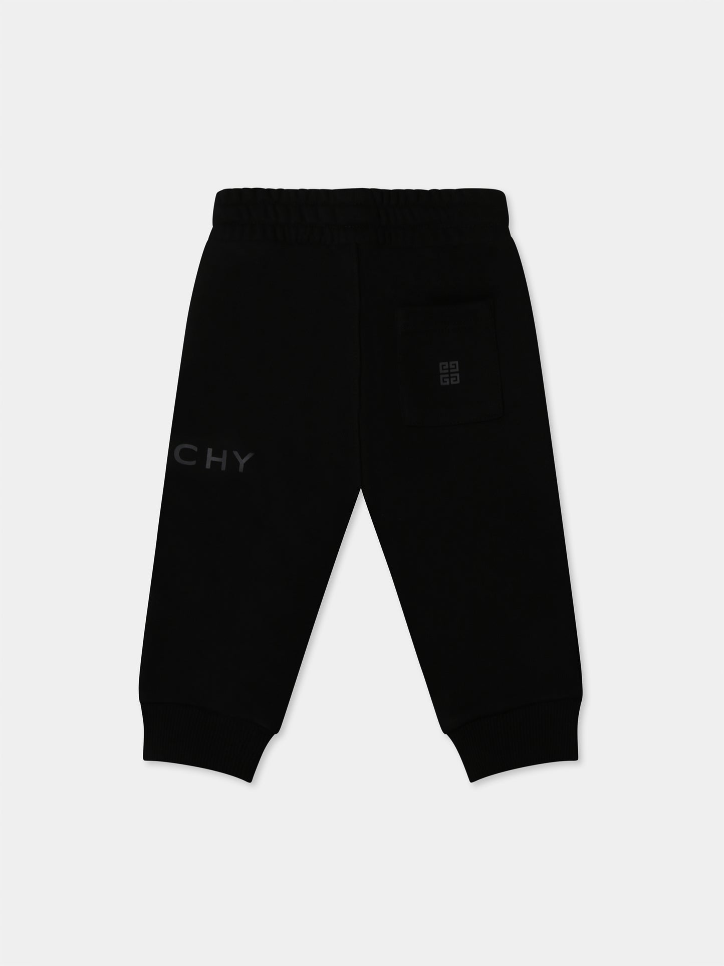 Pantaloni neri per neonato con logo