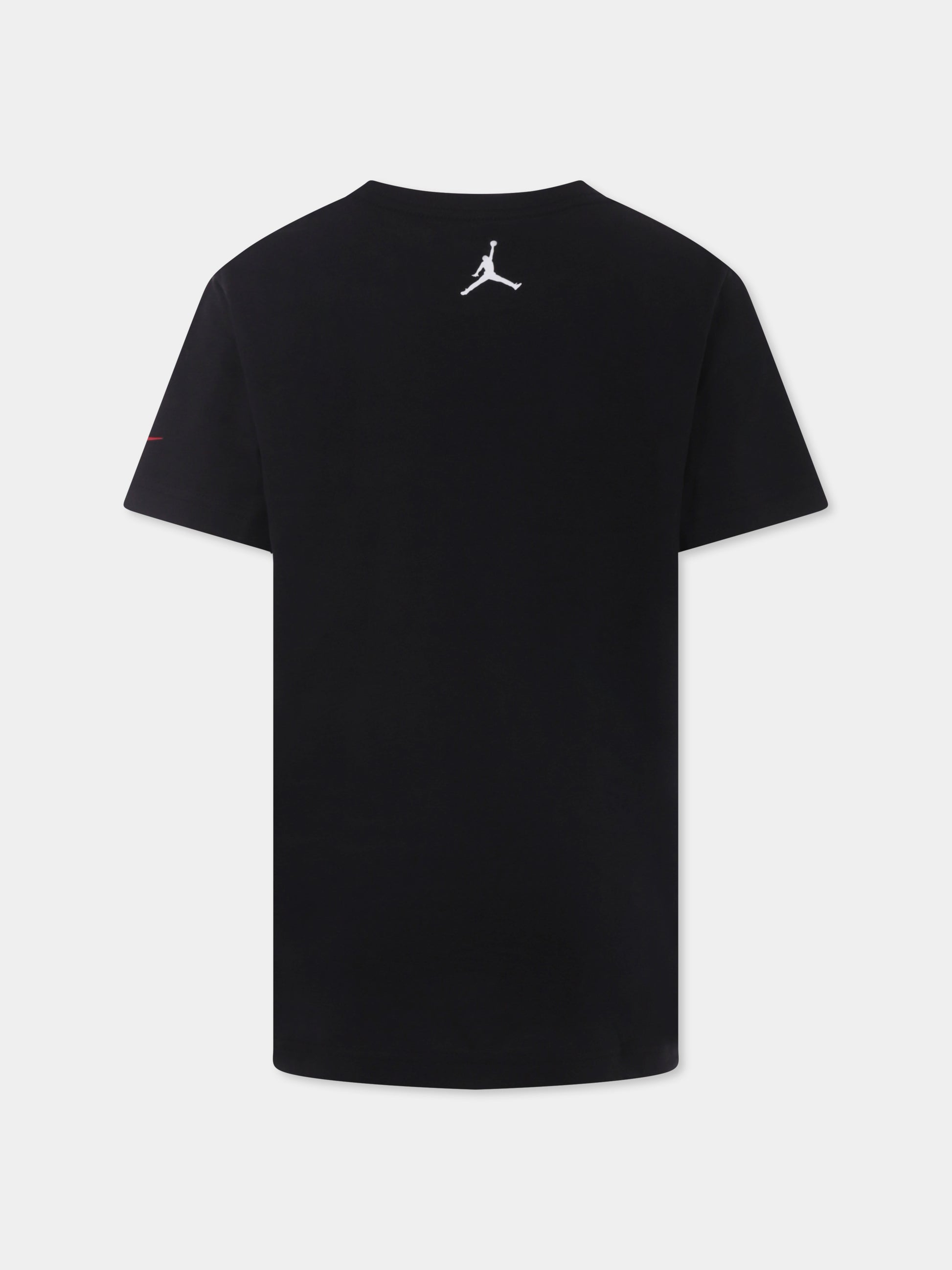 T-shirt nera per bambino con stampa Michael Jordan,Jordan,95D625 023