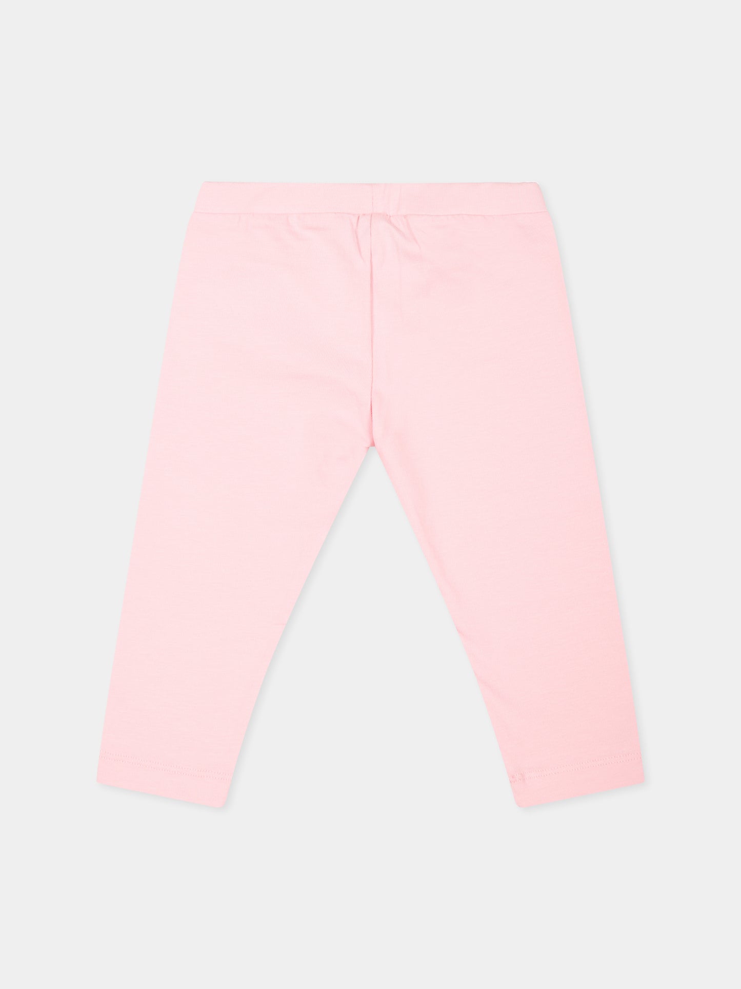 Leggings rosa per neonata con logo,Moschino Kids,MAP032 LBA00 50209