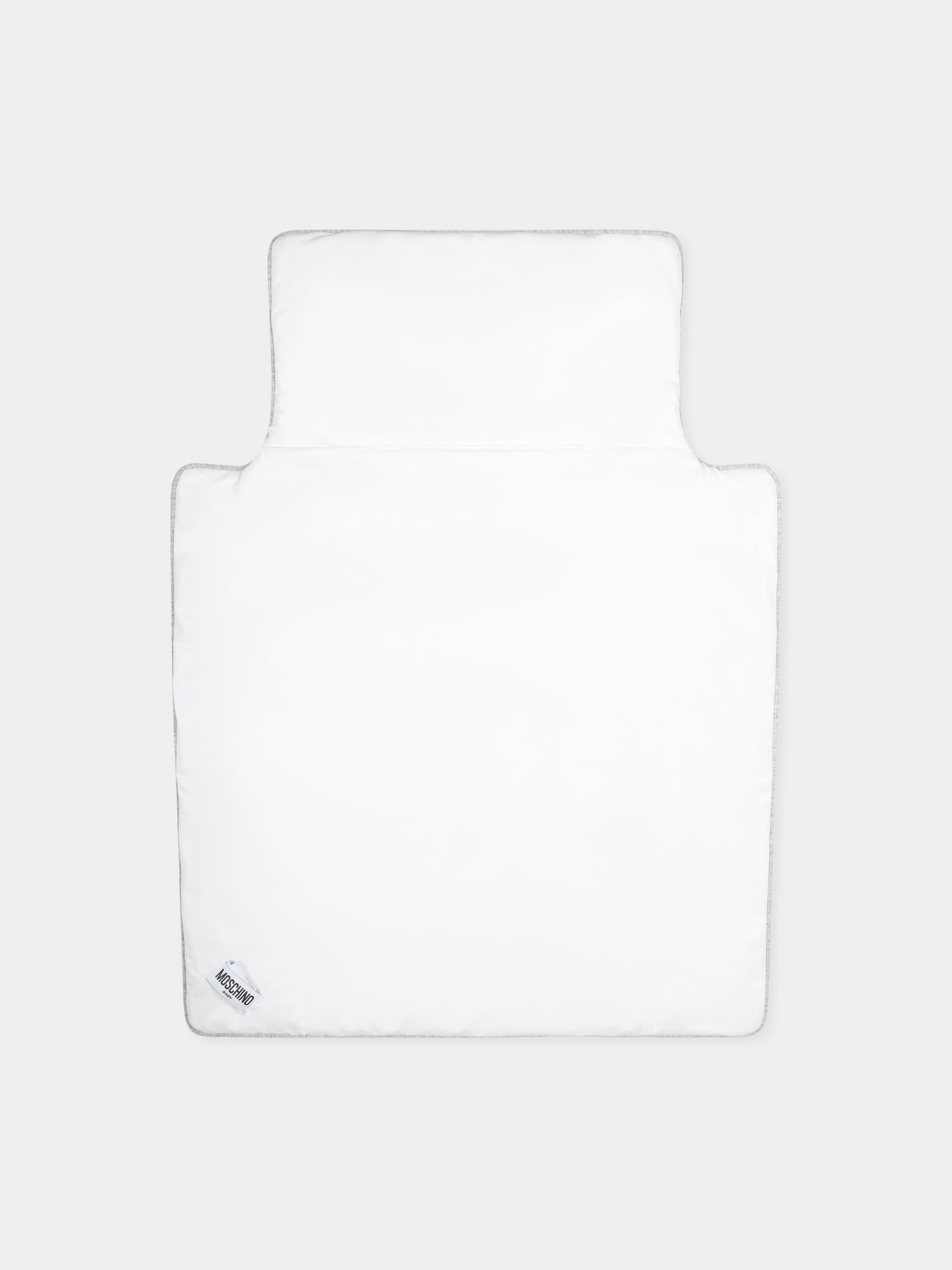 Borsa mamma grigia per neonati con Teddy Bear,Moschino Kids,MOX03P LCA26 60926