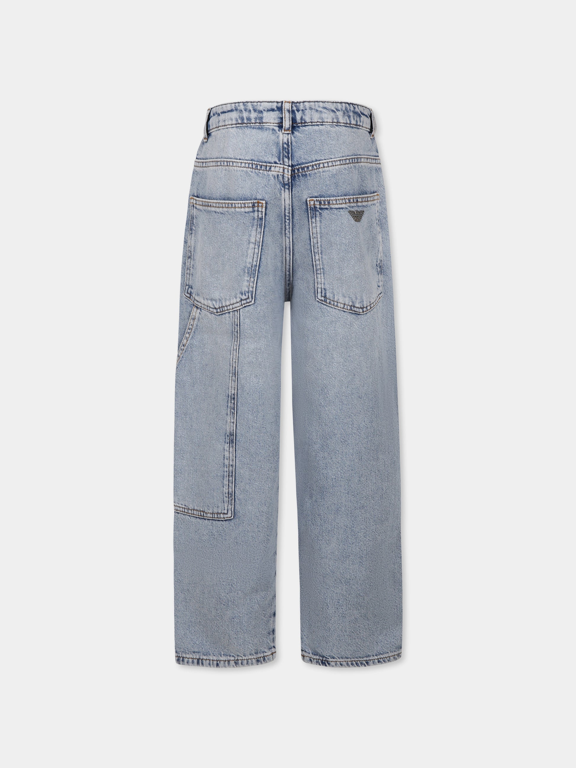 Jeans denim per bambino con aquilotto,Emporio Armani,EB000191 AF13299 MB003