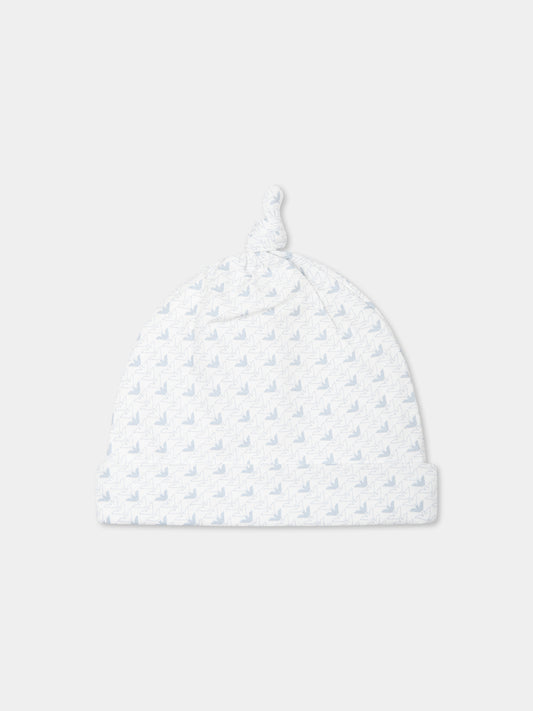 Cappello bianco per neonato con logo,Emporio Armani,EY000005 AF10913 FB054