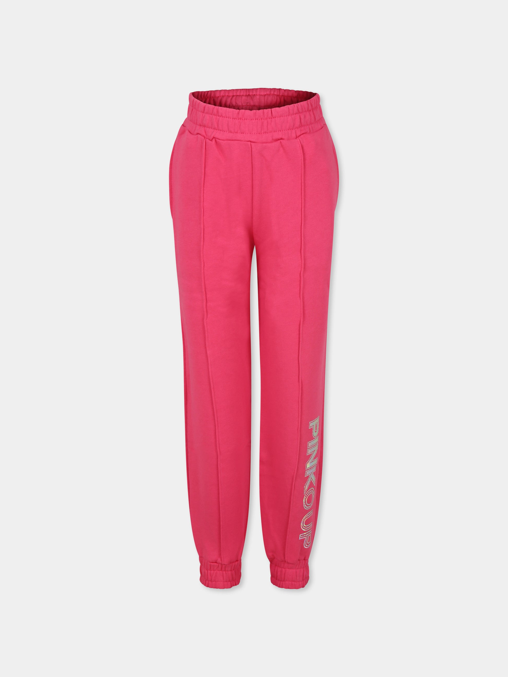 Pantaloni fucsia per bambina con logo,Pinko,031436 044