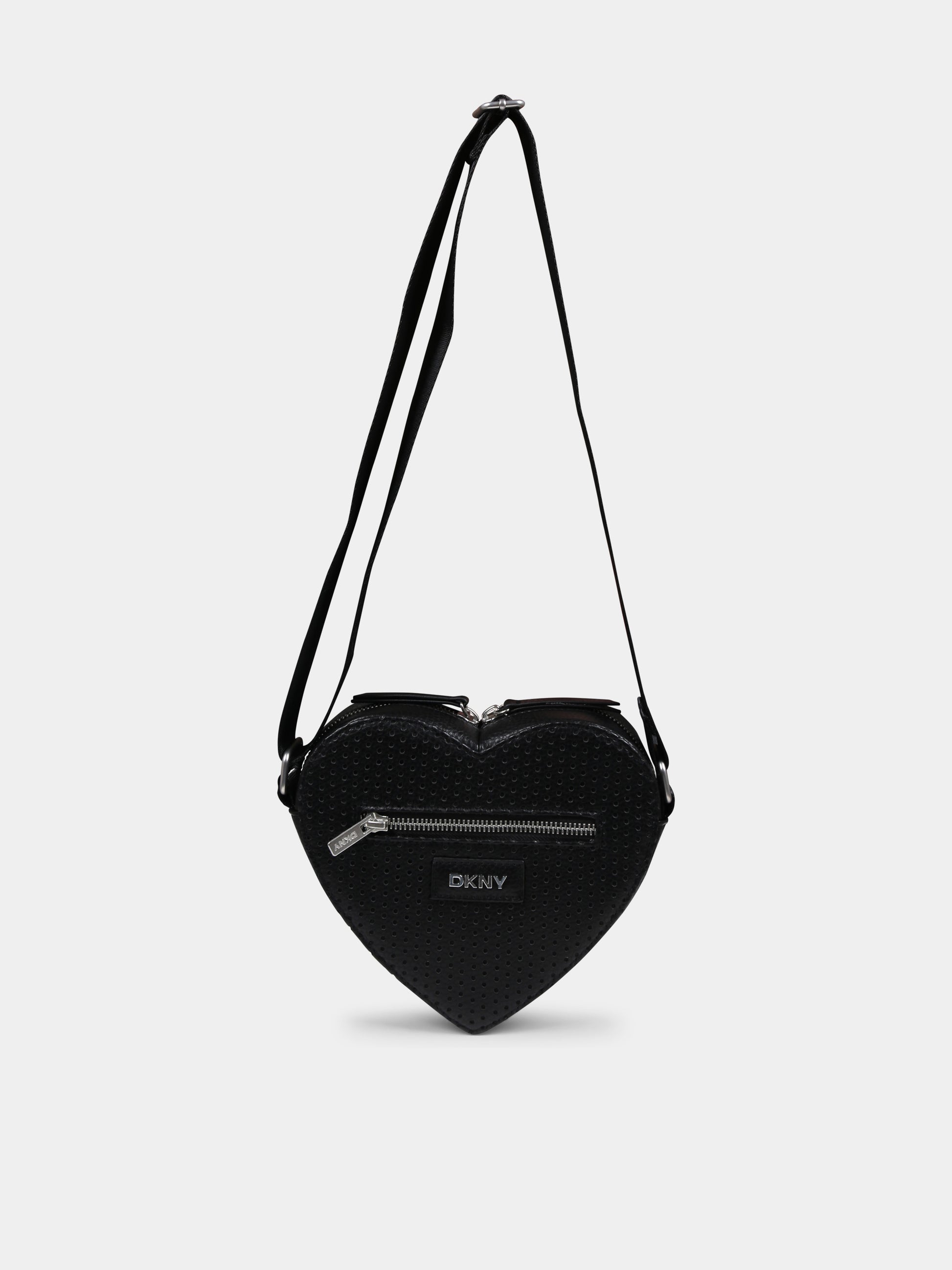 Borsa nera per bambina con logo,Dkny,D62103 09B