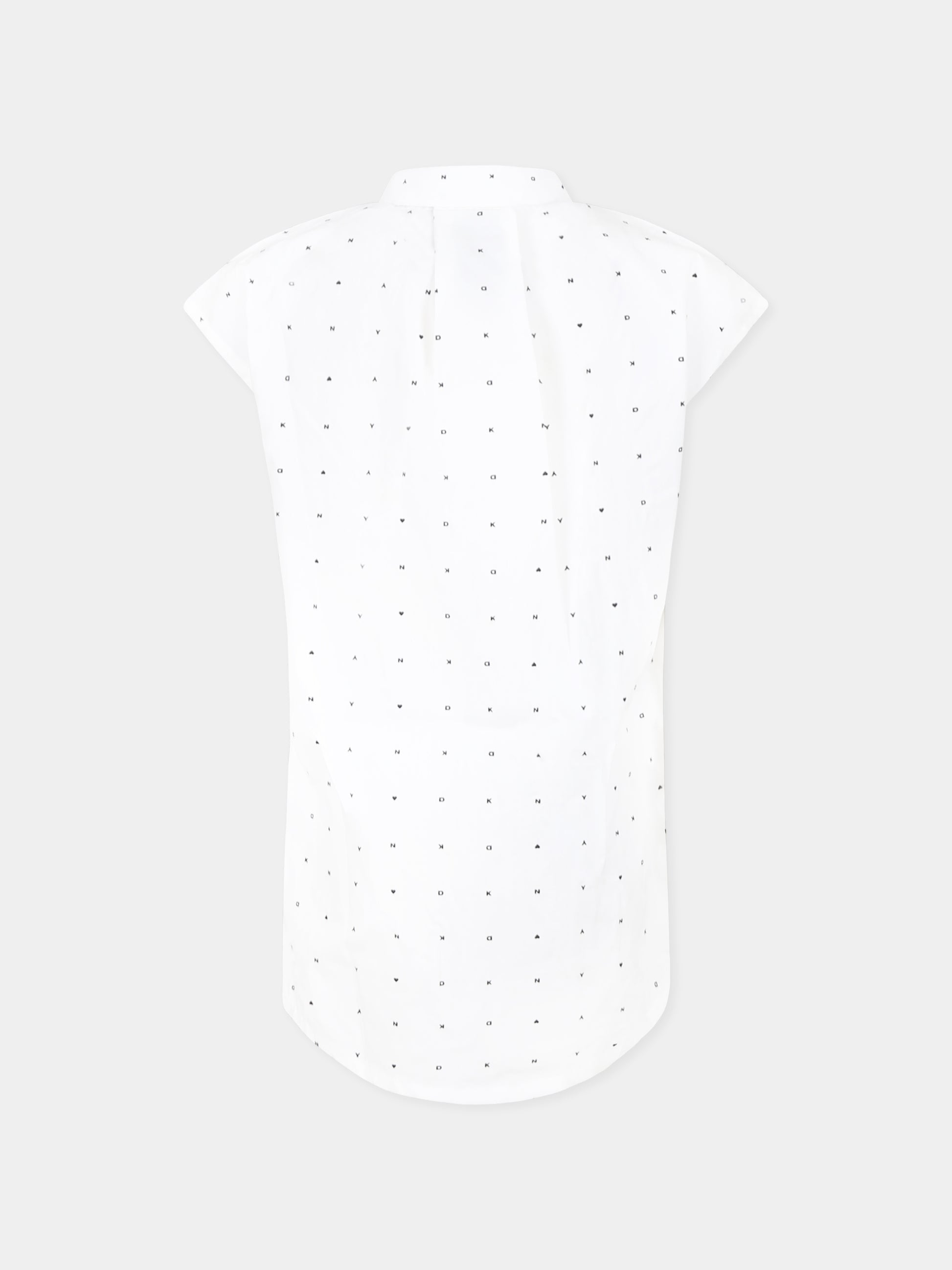 Vestito bianco per bambina con logo all over,Dkny,D62321 N50