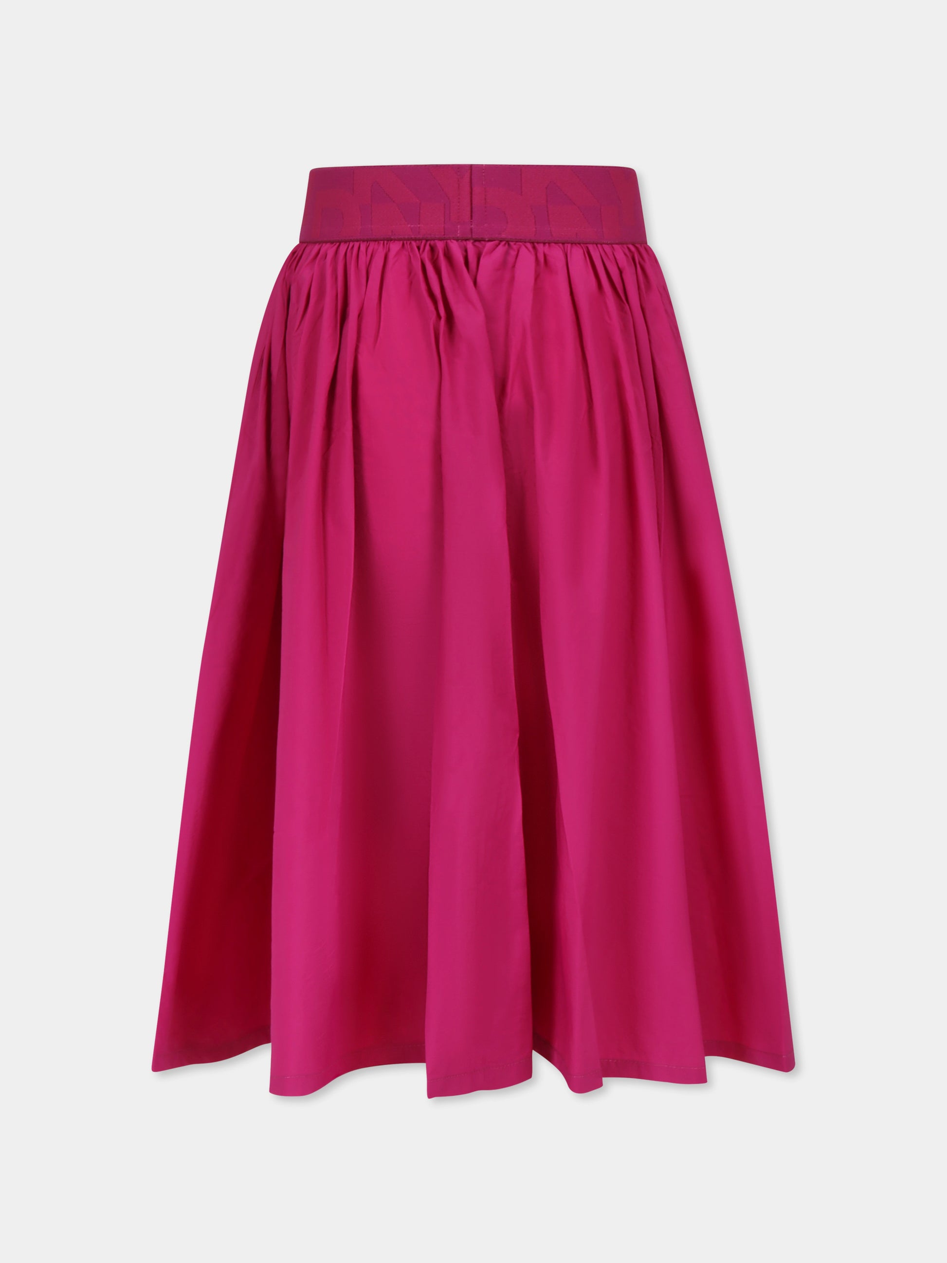 Gonna fuchsia per bambina con logo,Dkny,D62267 469