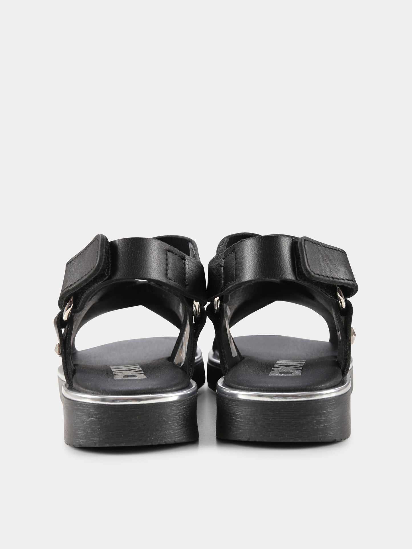 Sandali neri per bambina con borchie,Dkny,D62090 09B