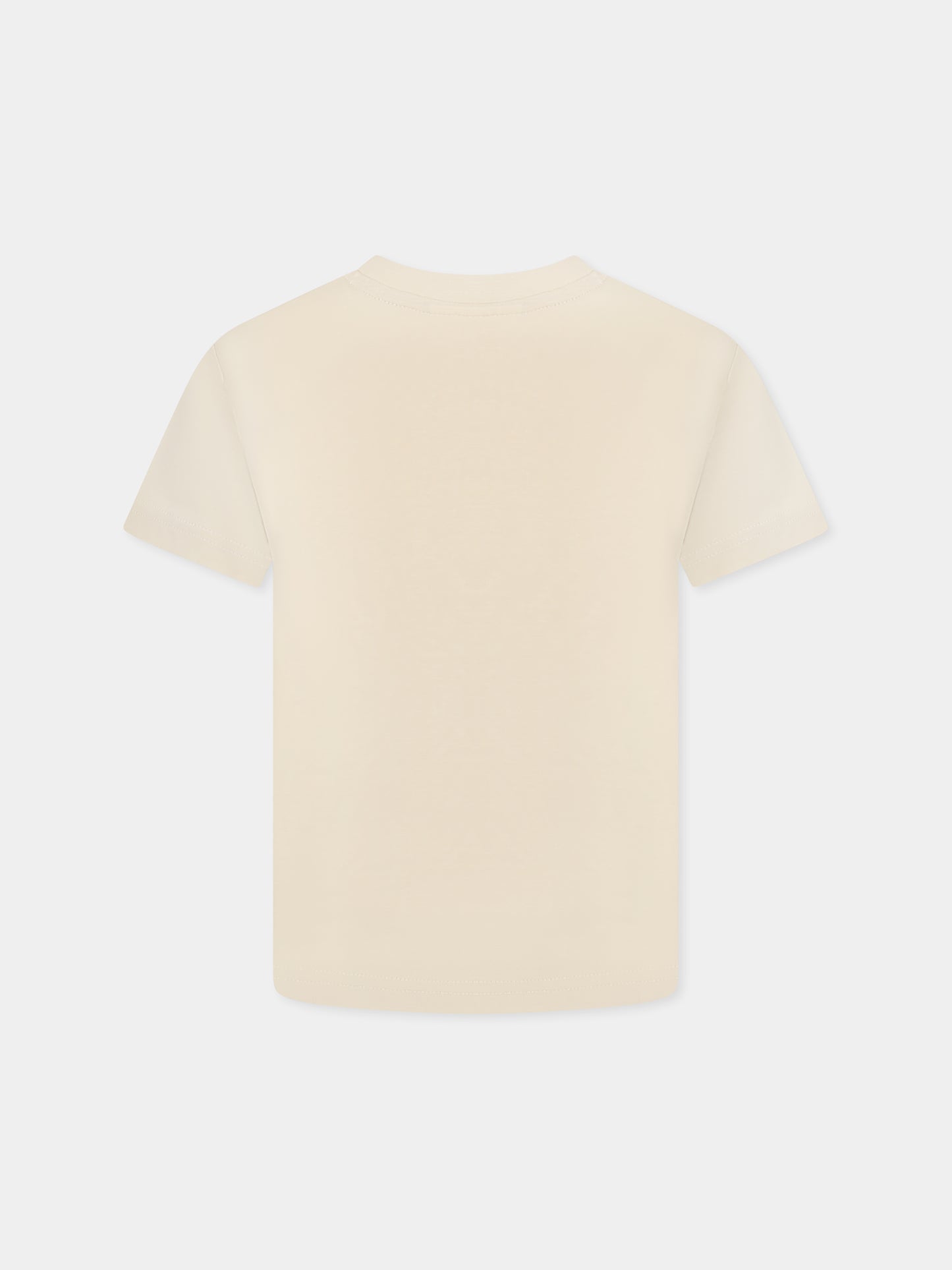 T-shirt beige per bambino con logo,Hugo,G00334 255